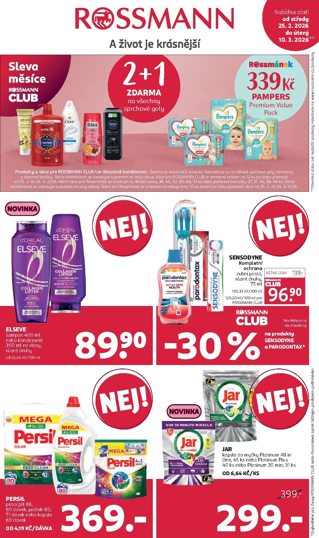 ROSSMANN leták platný od středy 25.02.2026 do úterý 10.03.2026