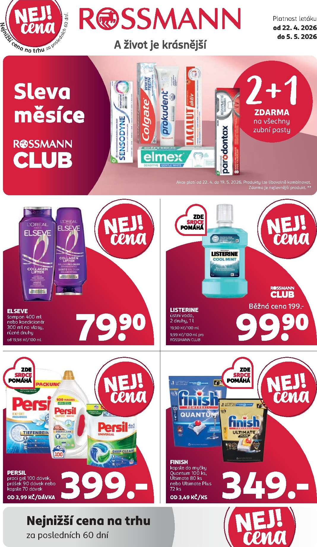 Budoucí ROSSMANN leták platný od středy 22.04.2026 do úterý 05.05.2026