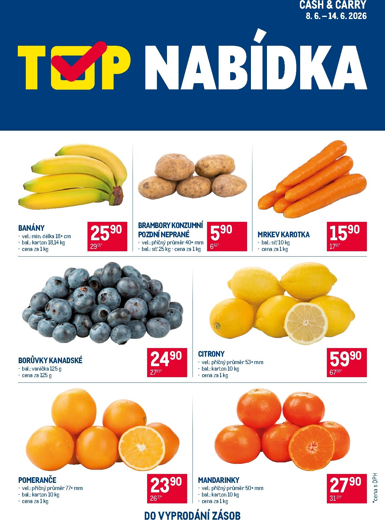 Aktuální Makro - TOP ovoce a zelenina leták platný od pondělí 08.06.2026 do neděle 14.06.2026