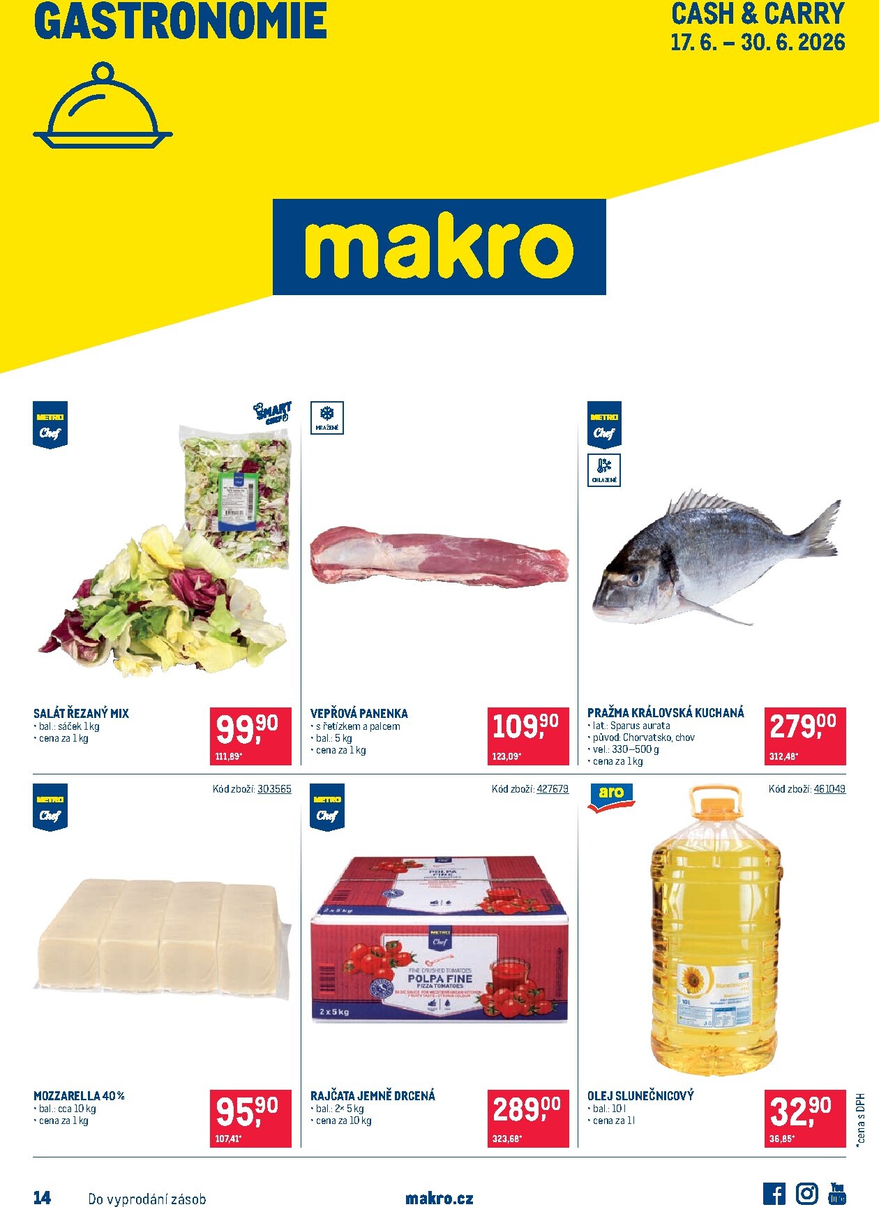 Budoucí Makro - Gastronomie leták platný od středy 17.06.2026 do úterý 30.06.2026