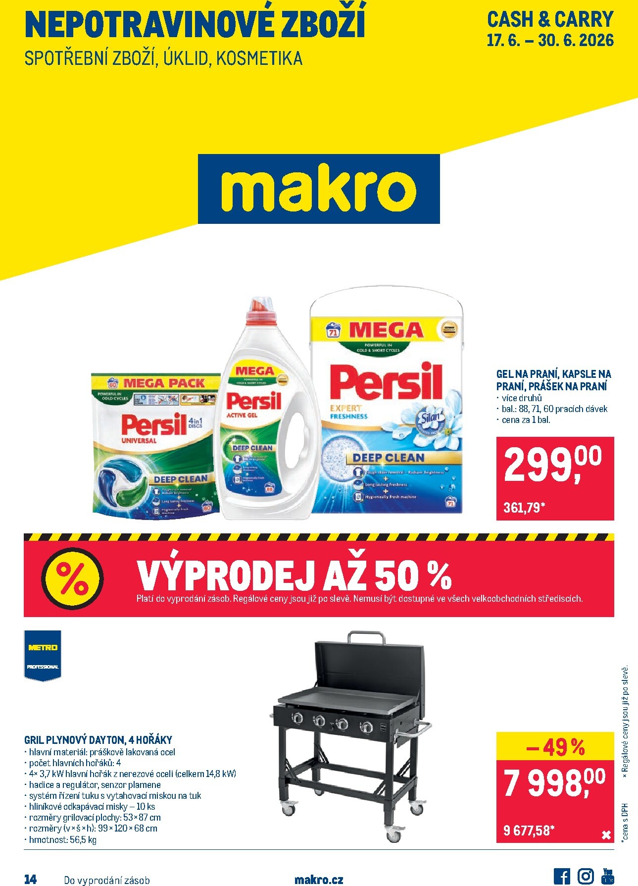 Budoucí Makro - Nepotravinové zboží leták platný od středy 17.06.2026 do úterý 30.06.2026