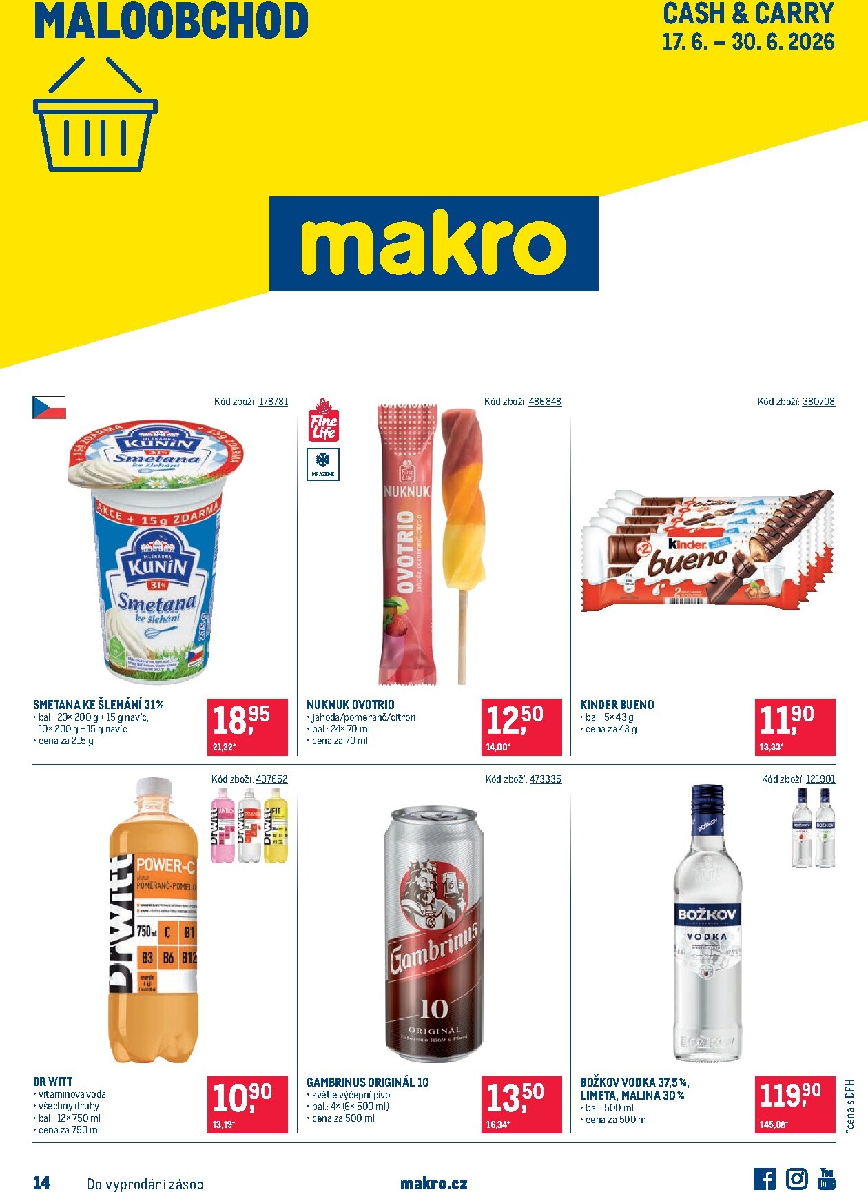 Budoucí Makro - Maloobchod leták platný od středy 17.06.2026 do úterý 30.06.2026
