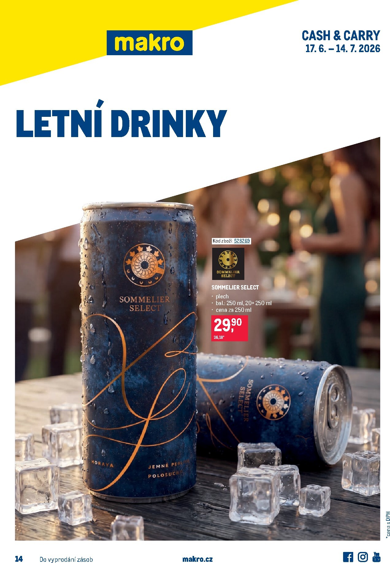 Budoucí Makro - Letní drinky leták platný od středy 17.06.2026 do úterý 14.07.2026