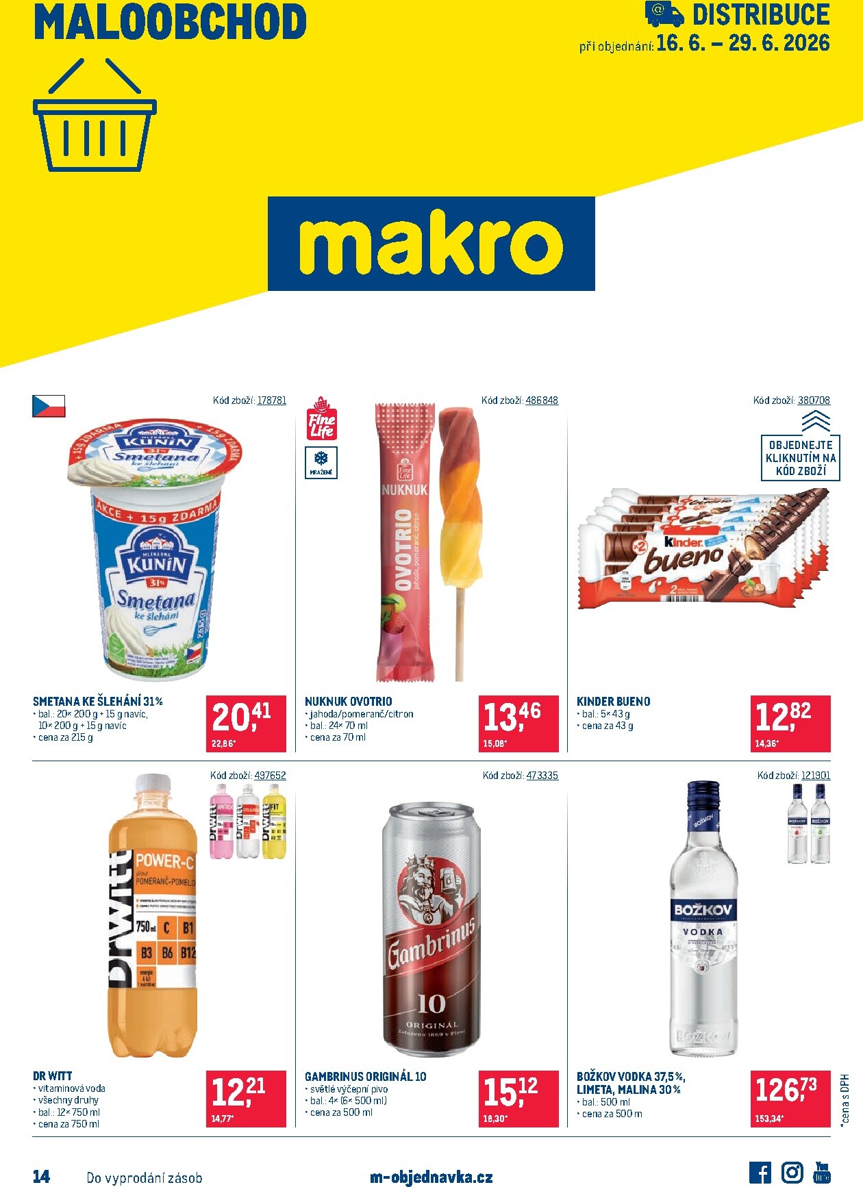 Budoucí Makro - Maloobchod Distribuce leták platný od úterý 16.06.2026 do pondělí 29.06.2026
