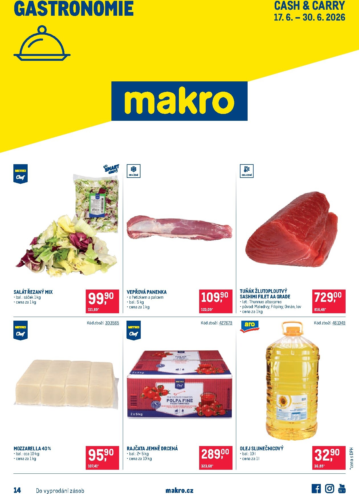 Aktuální Makro - Gastronomie leták platný od středy 17.06.2026 do úterý 30.06.2026