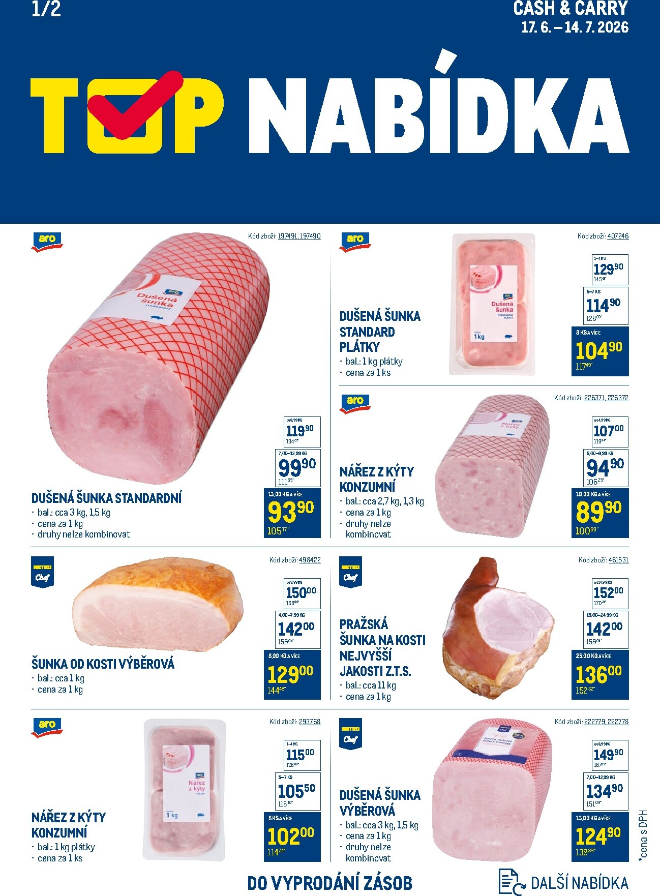 Aktuální Makro - TOP uzeniny leták platný od středy 17.06.2026 do úterý 14.07.2026