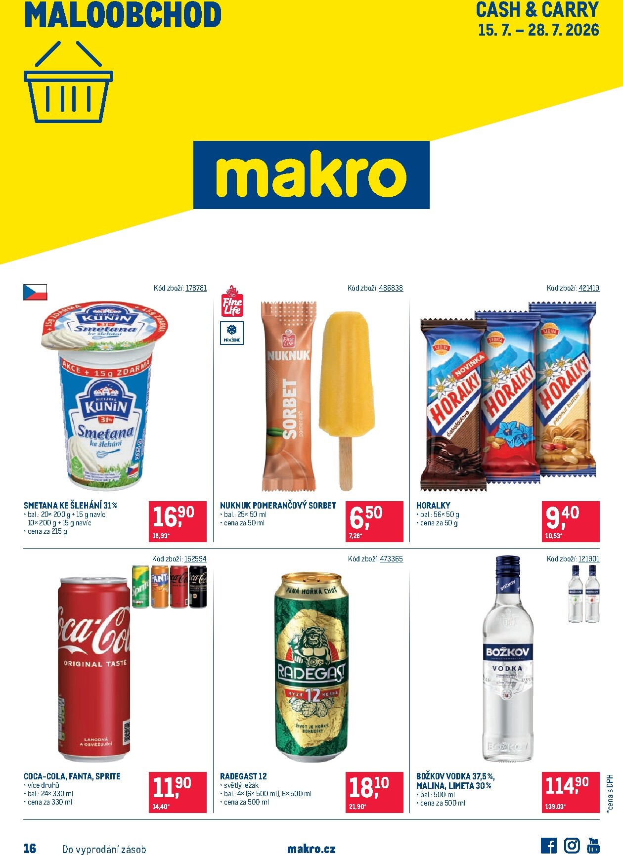 Budoucí Makro - Maloobchod leták platný od středy 15.07.2026 do úterý 28.07.2026