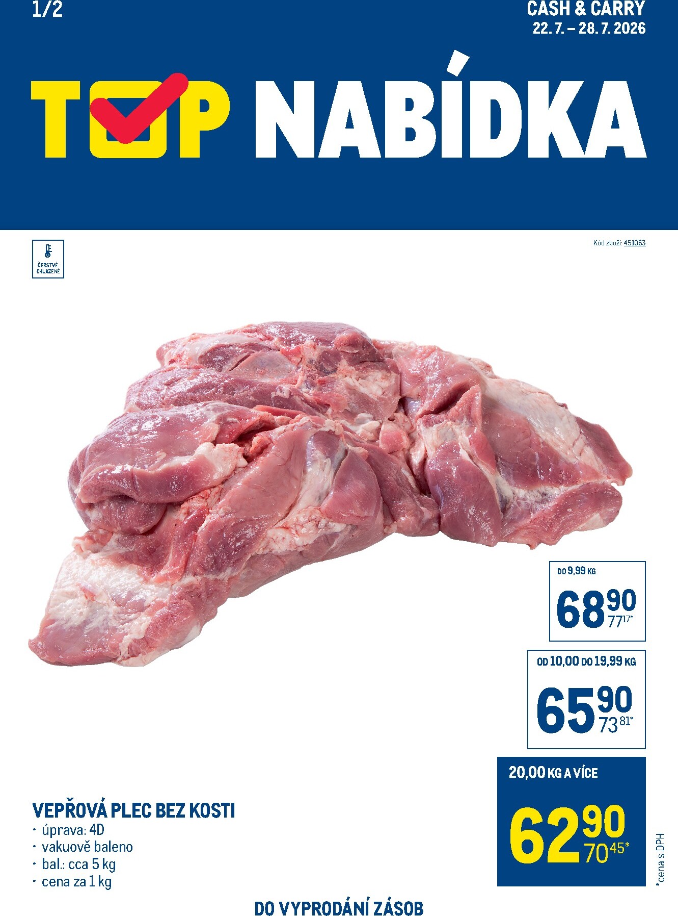 Aktuální Makro - TOP maso leták platný od středy 22.07.2026 do úterý 28.07.2026