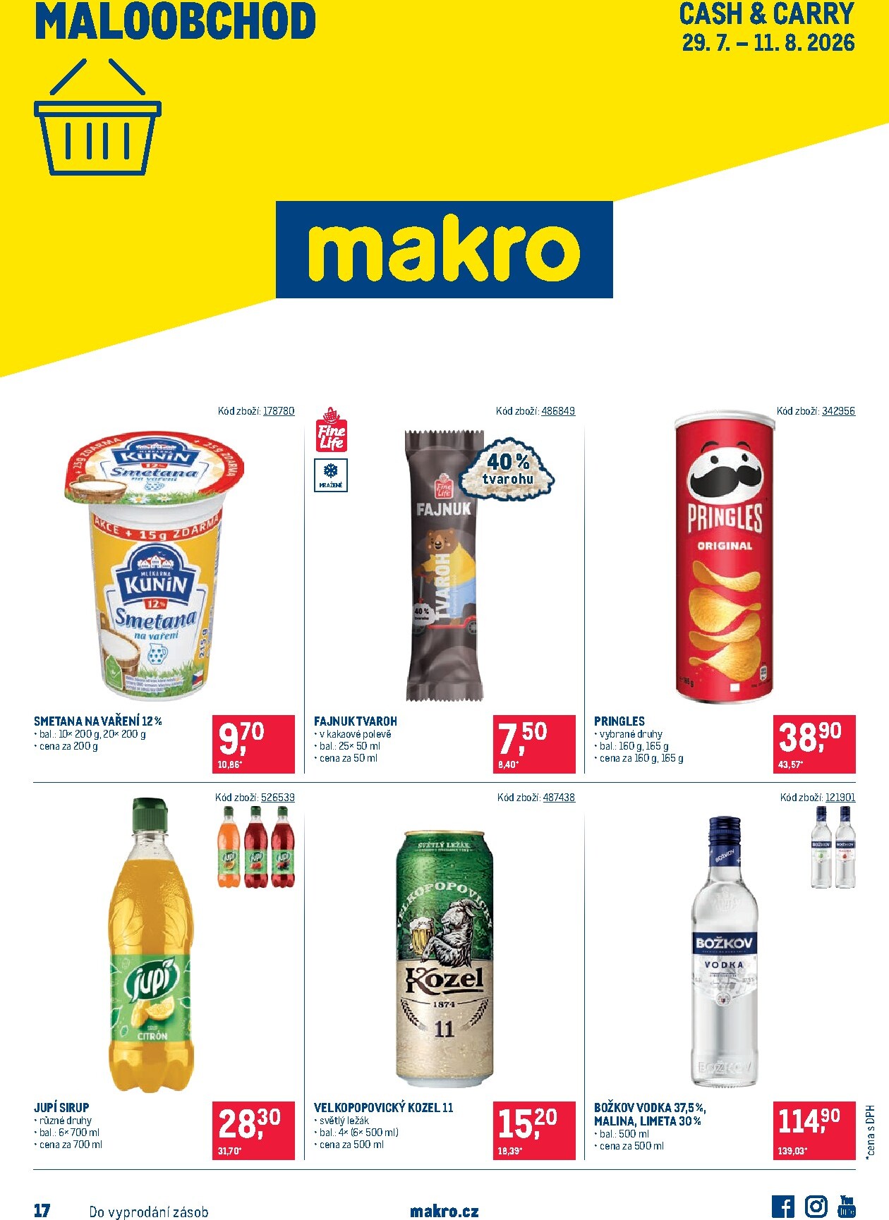 Aktuální Makro - Maloobchod leták platný od středy 29.07.2026 do úterý 11.08.2026
