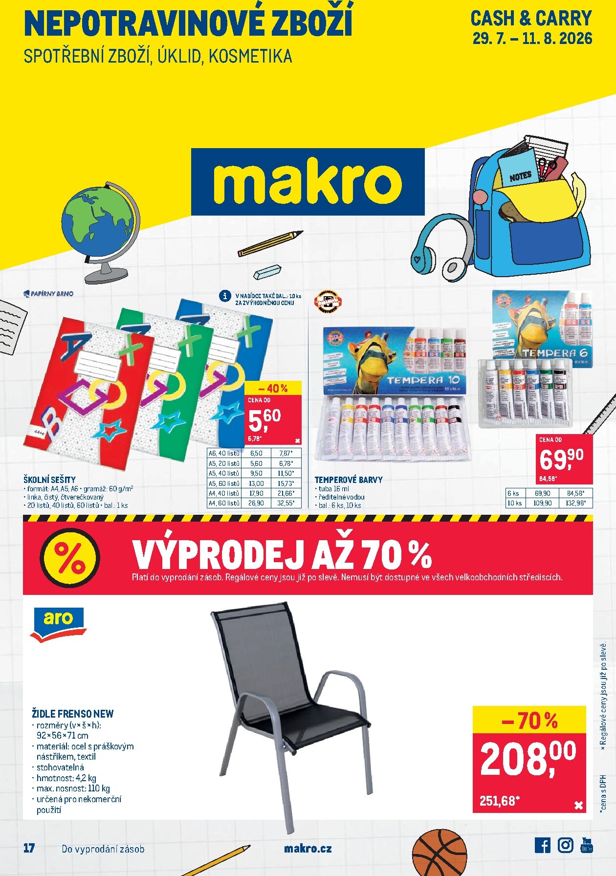 Aktuální Makro - Nepotravinové zboží Cash & Carry leták platný od středy 29.07.2026 do úterý 11.08.2026