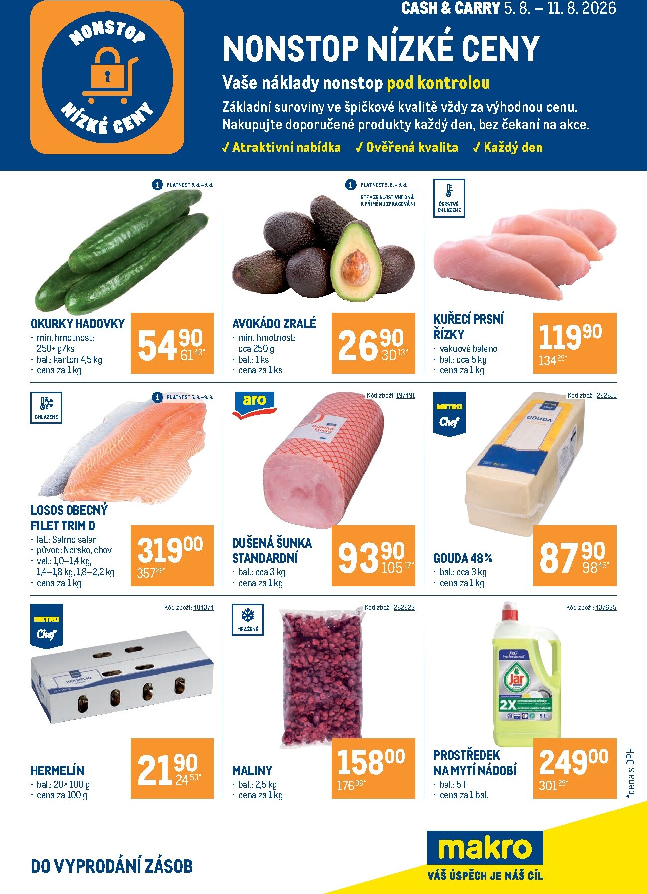 Aktuální Makro - Nonstop nízké ceny Cash & Carry leták platný od středy 05.08.2026 do úterý 11.08.2026