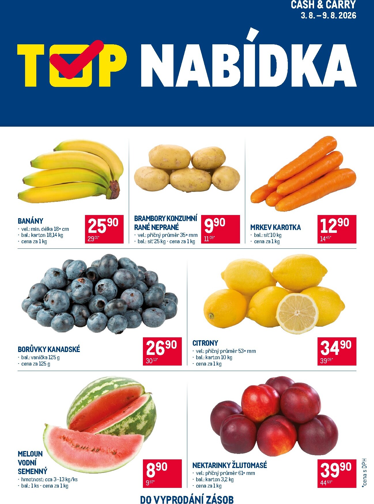 Aktuální Makro - TOP nabídka Cash & Carry leták platný od pondělí 03.08.2026 do neděle 09.08.2026