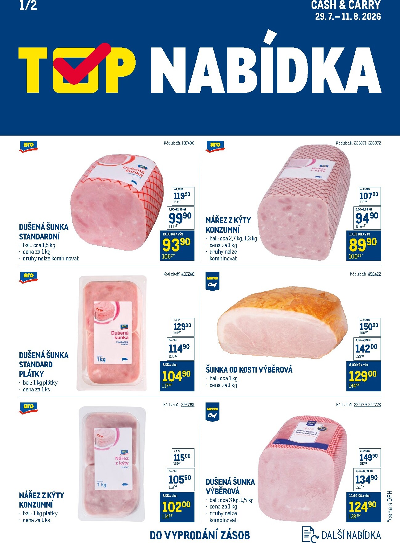 Aktuální Makro - TOP uzeniny leták platný od středy 29.07.2026 do úterý 11.08.2026