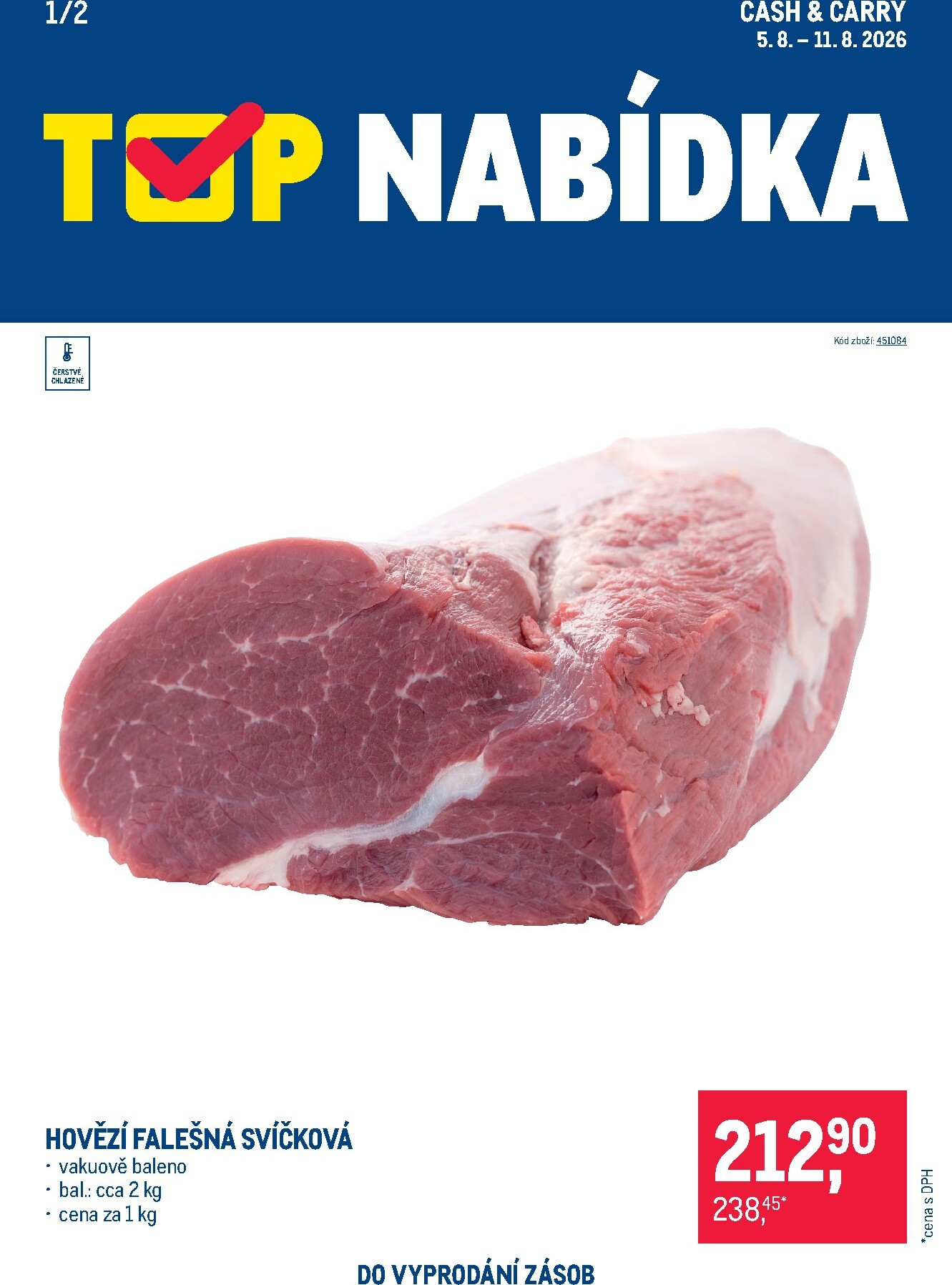 Aktuální Makro - TOP maso Cash & Carry leták platný od středy 05.08.2026 do úterý 11.08.2026