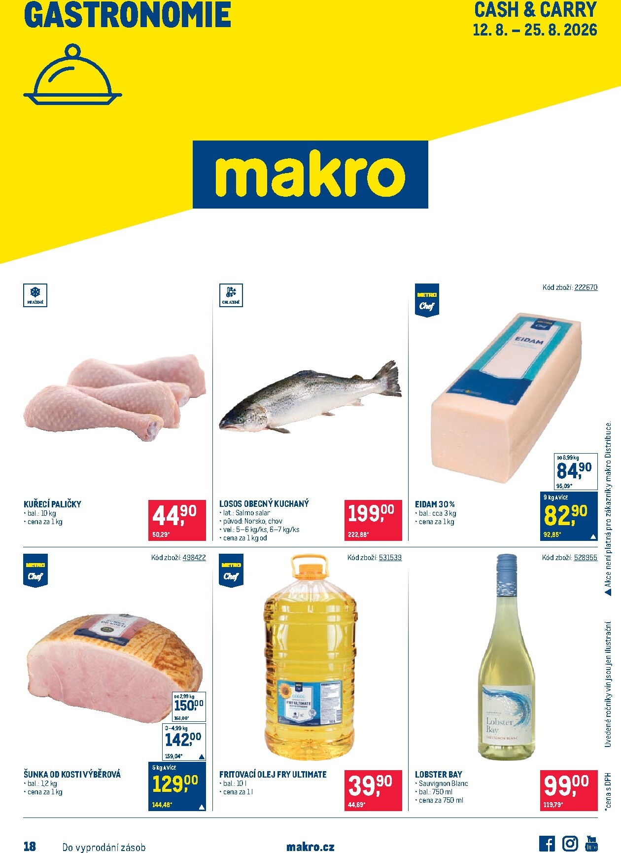 Aktuální Makro - Gastronomie leták platný od středy 12.08.2026 do úterý 25.08.2026