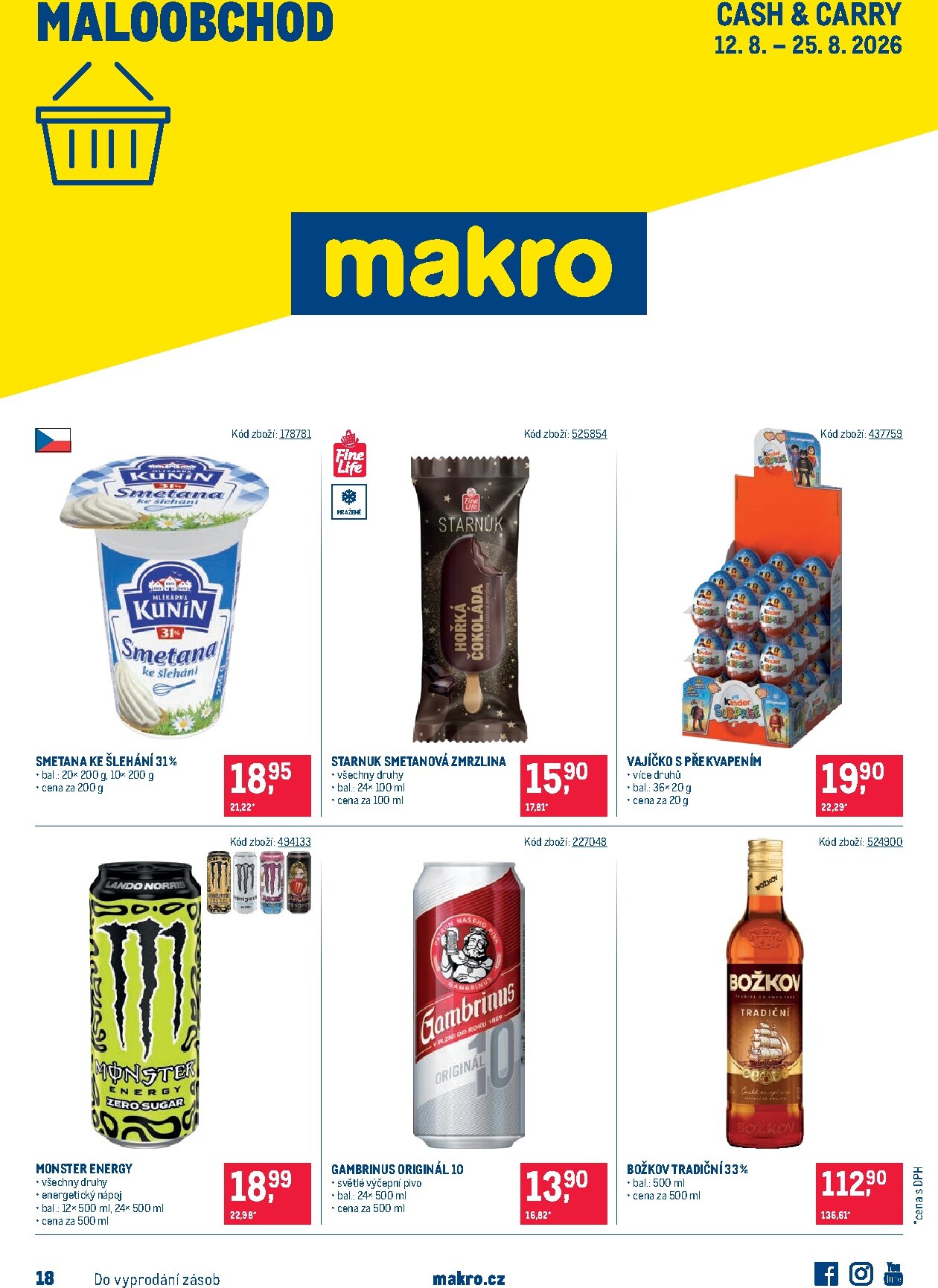 Aktuální Makro - Maloobchod leták platný od středy 12.08.2026 do úterý 25.08.2026