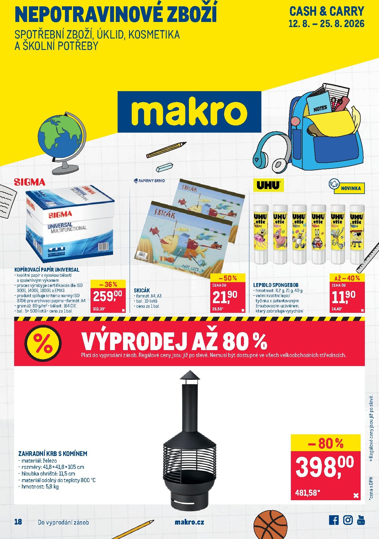 Aktuální Makro - Nepotravinové zboží leták platný od středy 12.08.2026 do úterý 25.08.2026