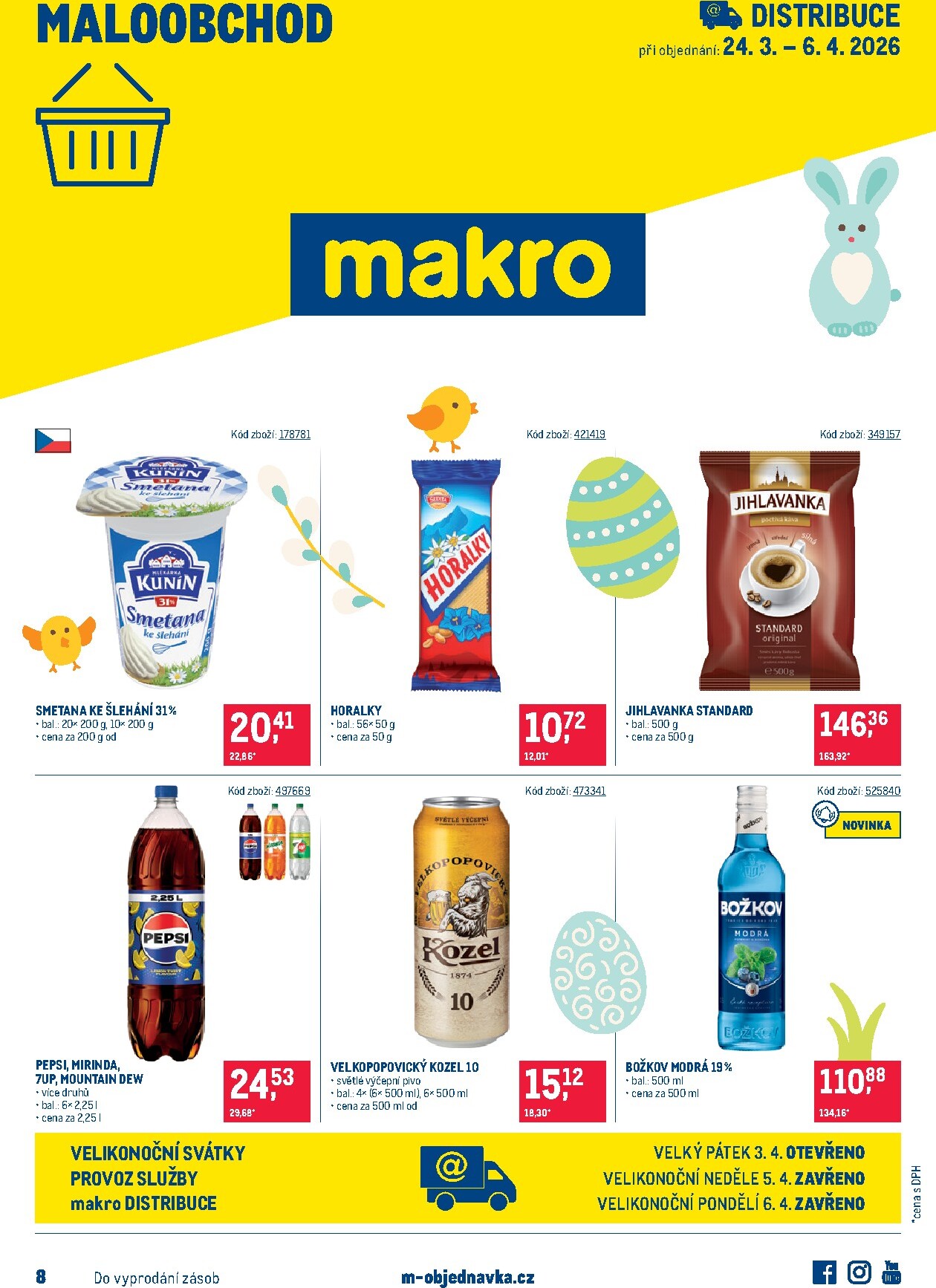 Makro - Maloobchod - Distribuce leták platný od úterý 24.03.2026 do pondělí 06.04.2026