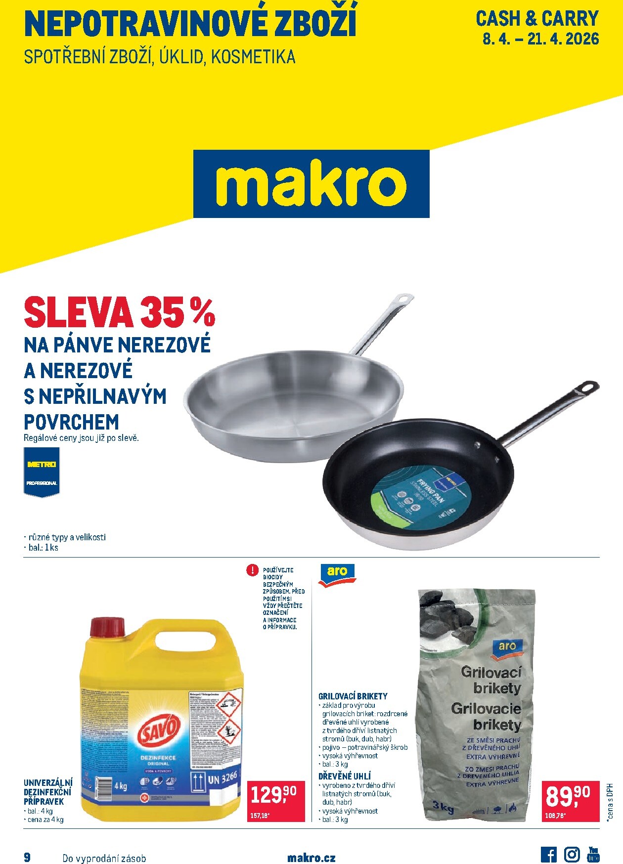 Aktuální Makro - Nepotravinové zboží leták platný od středy 08.04.2026 do úterý 21.04.2026
