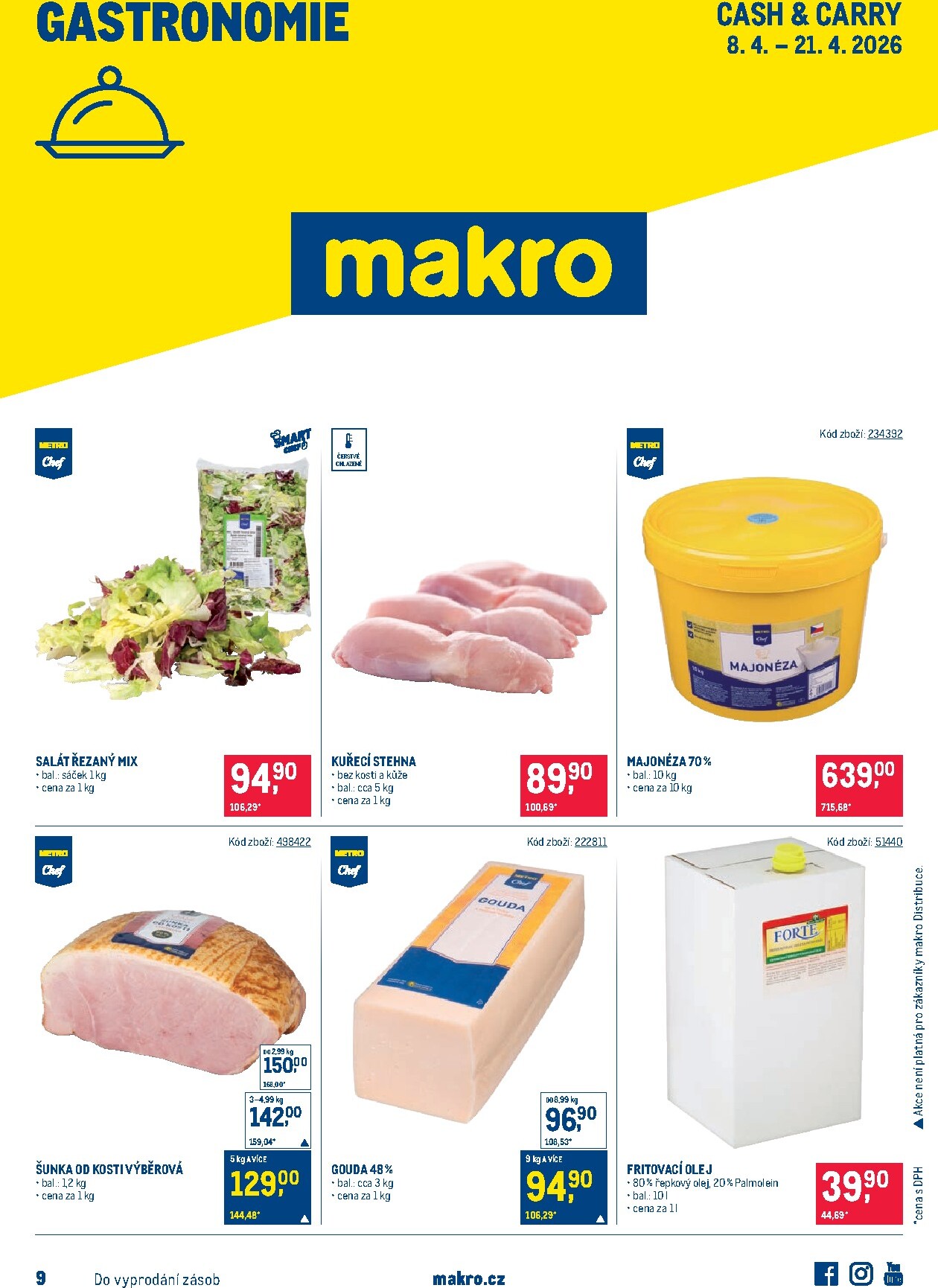 Aktuální Makro - Gastronomie leták platný od středy 08.04.2026 do úterý 21.04.2026