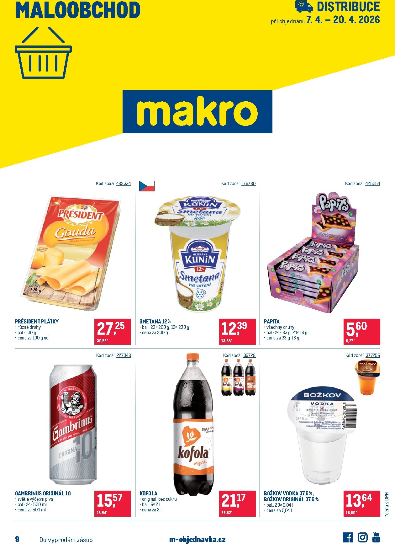 Aktuální Makro - Maloobchod - Distribuce leták platný od úterý 07.04.2026 do pondělí 20.04.2026