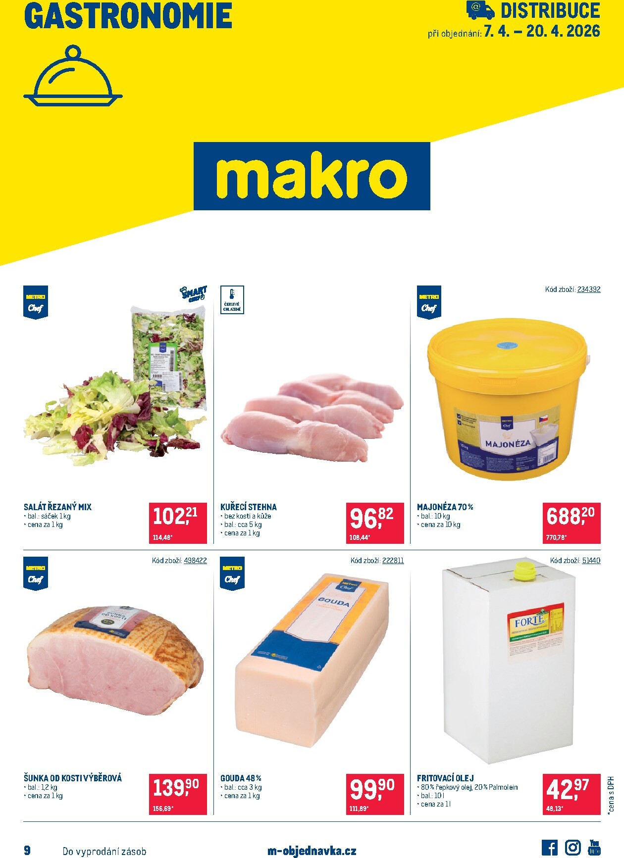 Aktuální Makro - Gastronomie - Distribuce leták platný od úterý 07.04.2026 do pondělí 20.04.2026