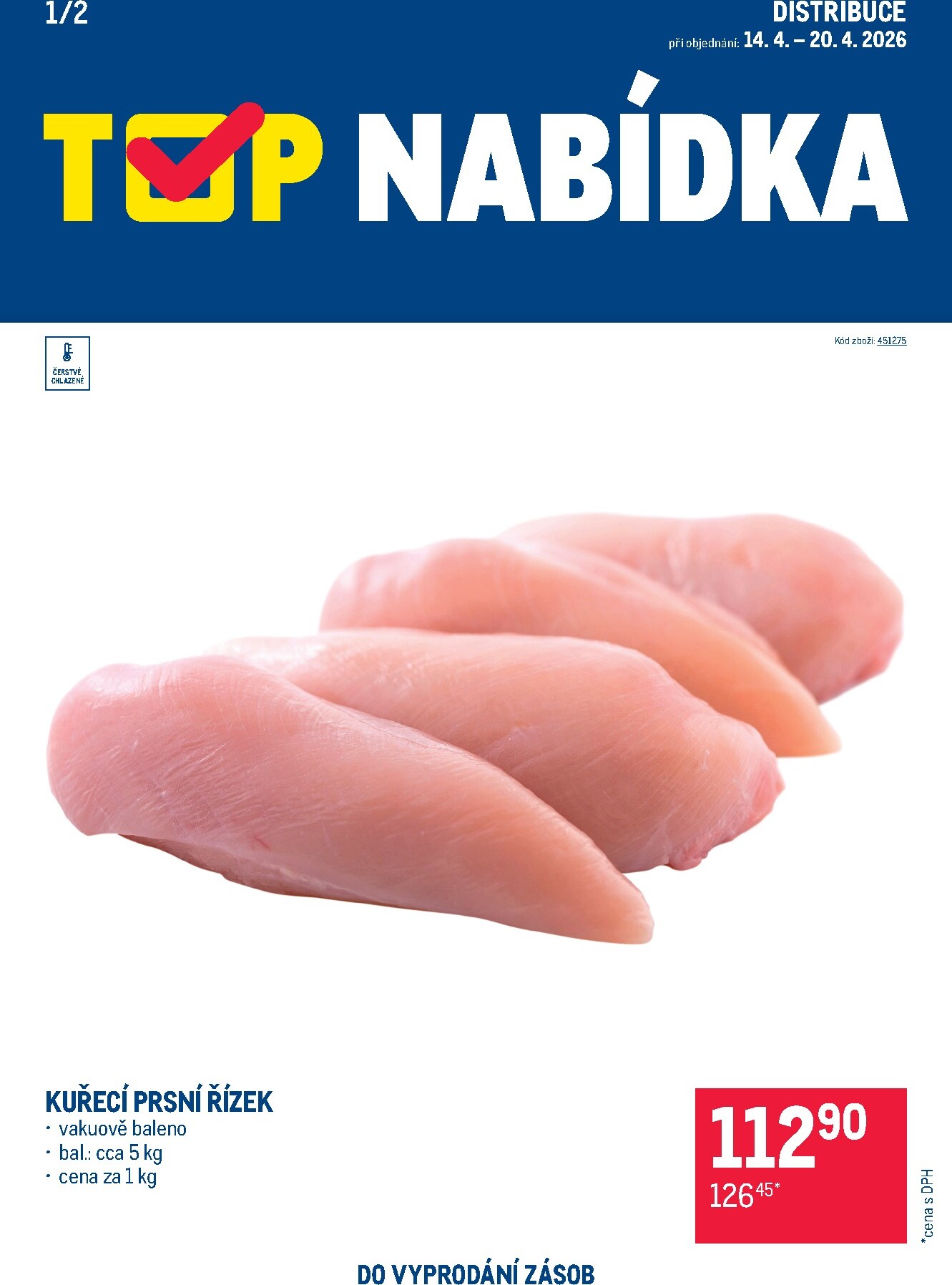 Aktuální Makro - TOP maso - Distribuce leták platný od úterý 14.04.2026 do pondělí 20.04.2026