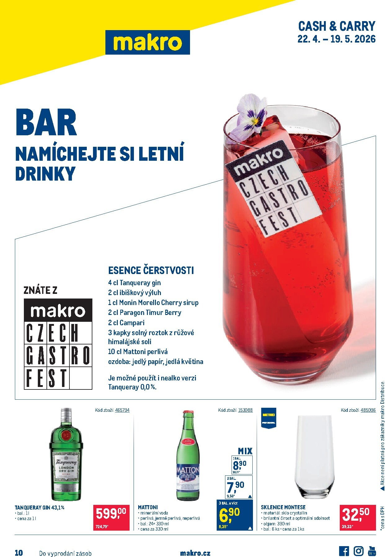 Budoucí Makro - Bar leták platný od středy 22.04.2026 do úterý 19.05.2026