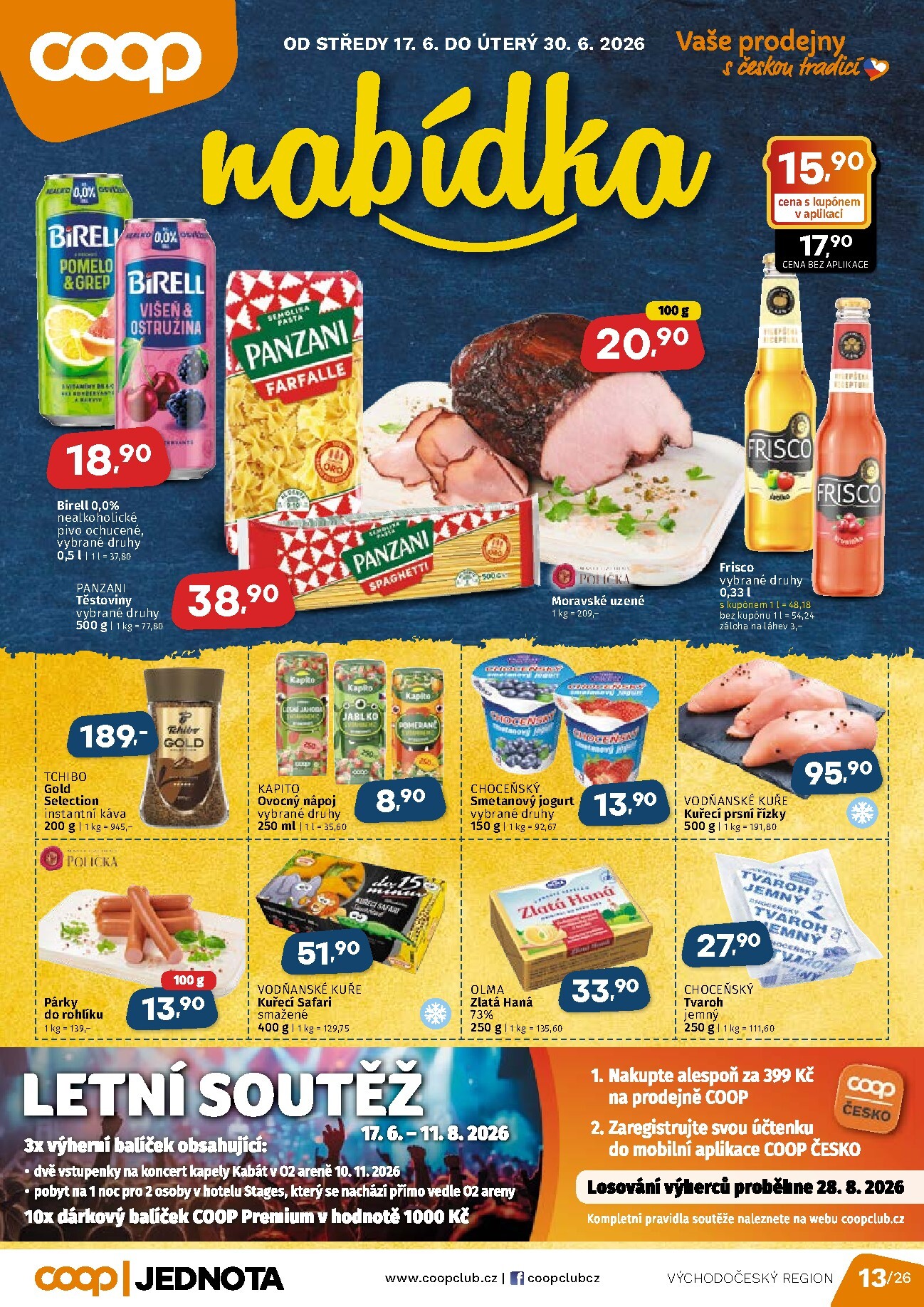 Aktuální Coop - Východní Čechy leták platný od středy 17.06.2026 do úterý 30.06.2026