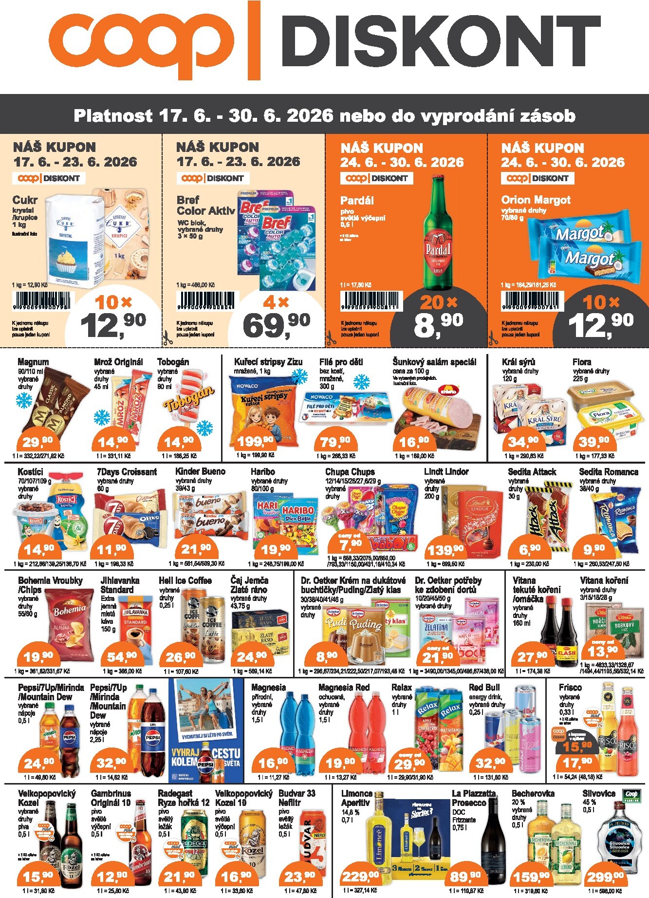 Aktuální Coop - Diskont leták platný od středy 17.06.2026 do úterý 30.06.2026