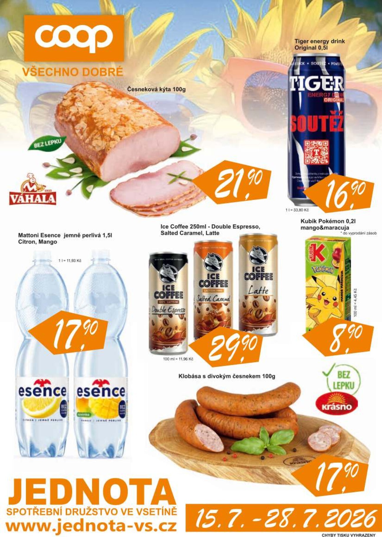 Aktuální Coop leták platný od středy 15.07.2026 do úterý 28.07.2026