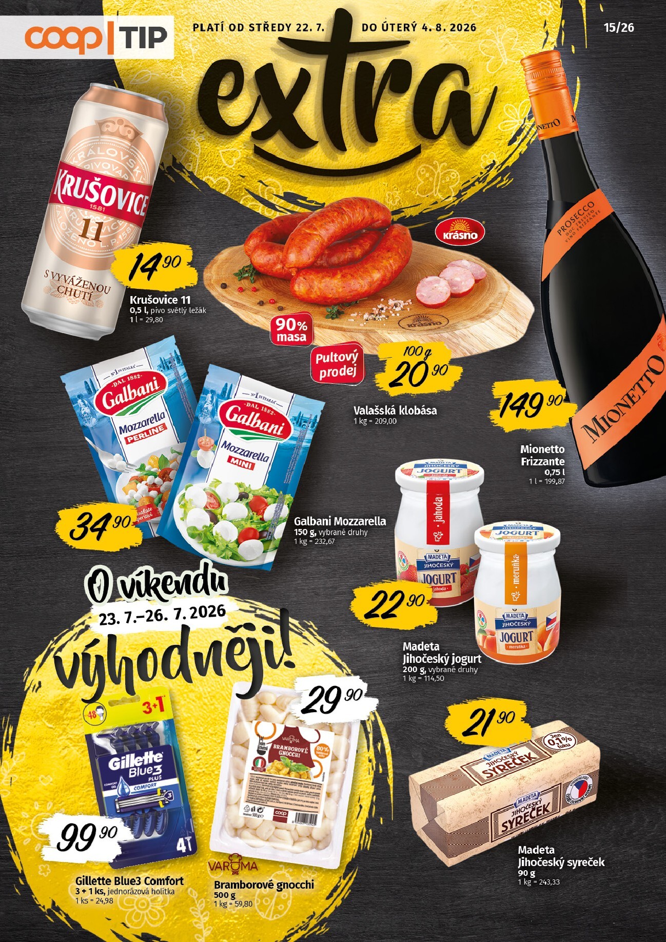 Budoucí Coop - Tip extra leták platný od středy 22.07.2026 do úterý 04.08.2026