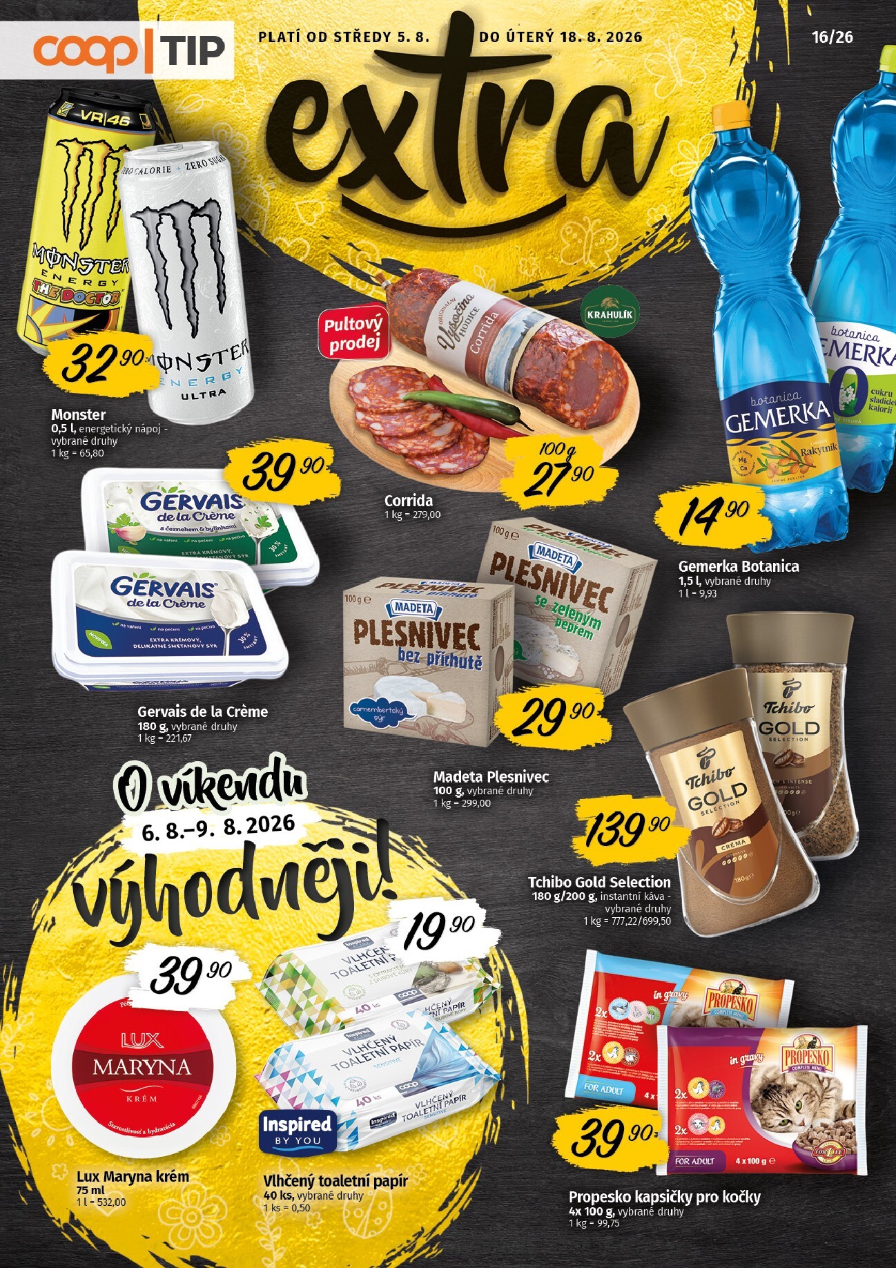 Budoucí Coop - TIP Extra leták platný od středy 05.08.2026 do úterý 18.08.2026