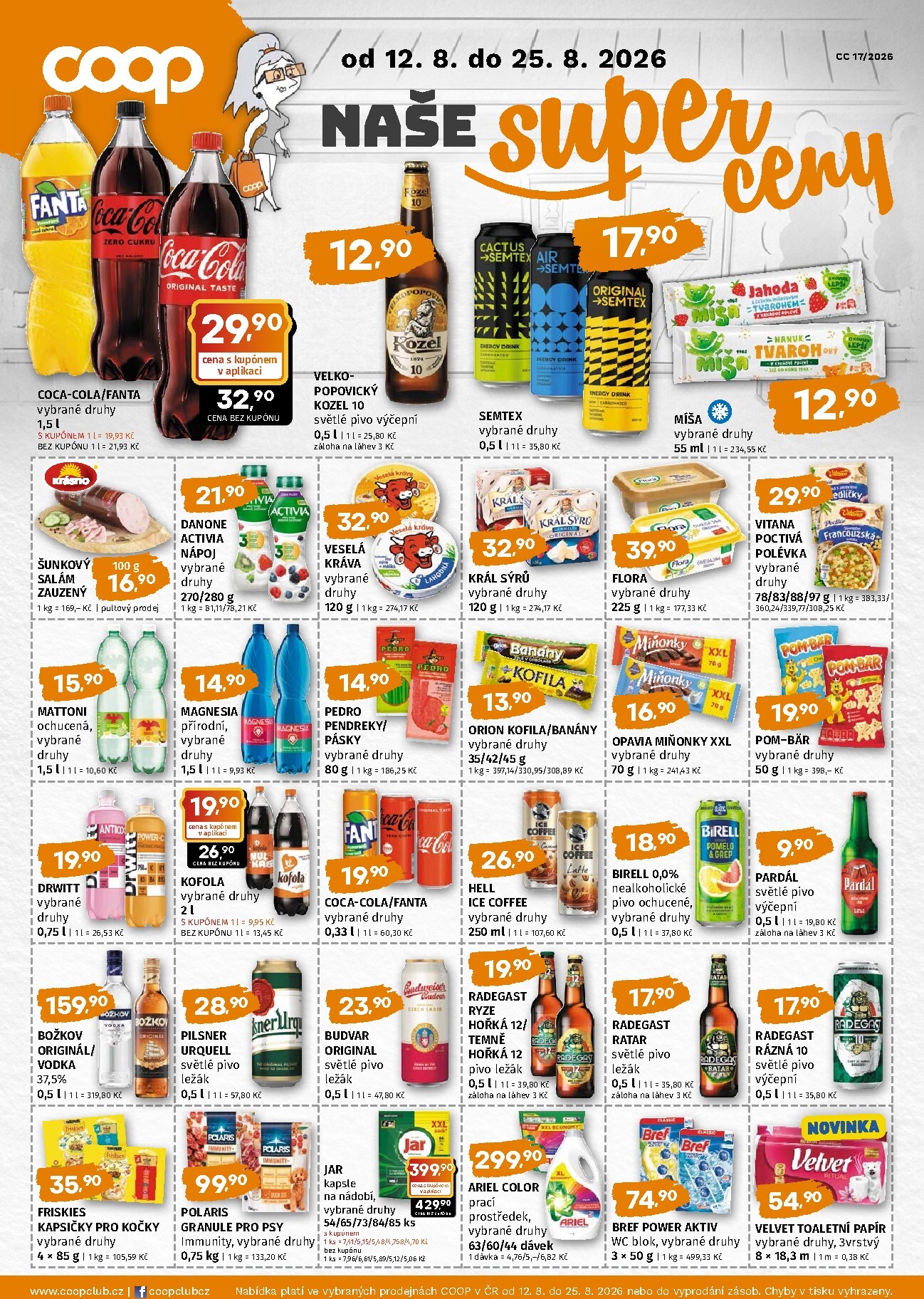 Aktuální Coop - Naše značky leták platný od středy 12.08.2026 do úterý 25.08.2026