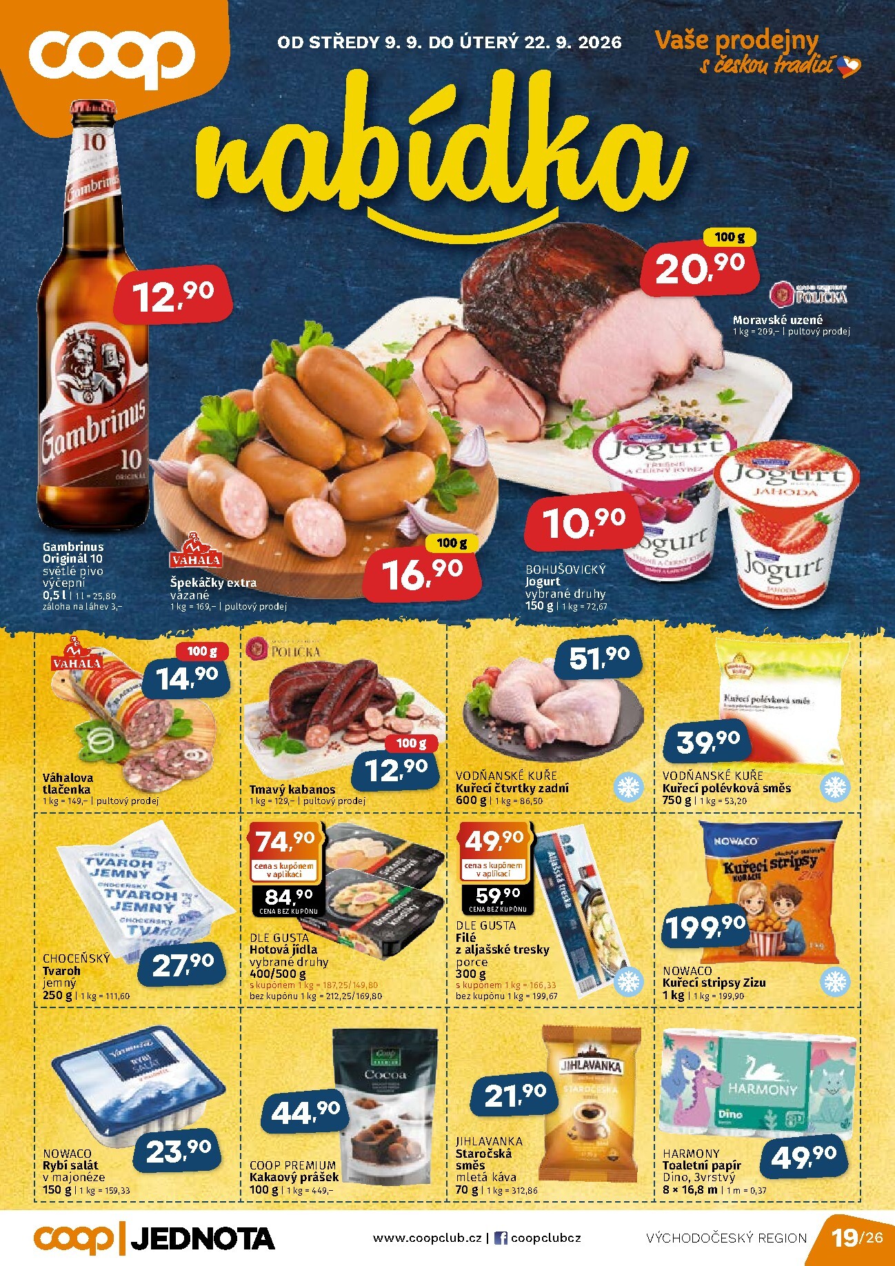 Aktuální Coop - Východní Čechy leták platný od středy 09.09.2026 do úterý 22.09.2026