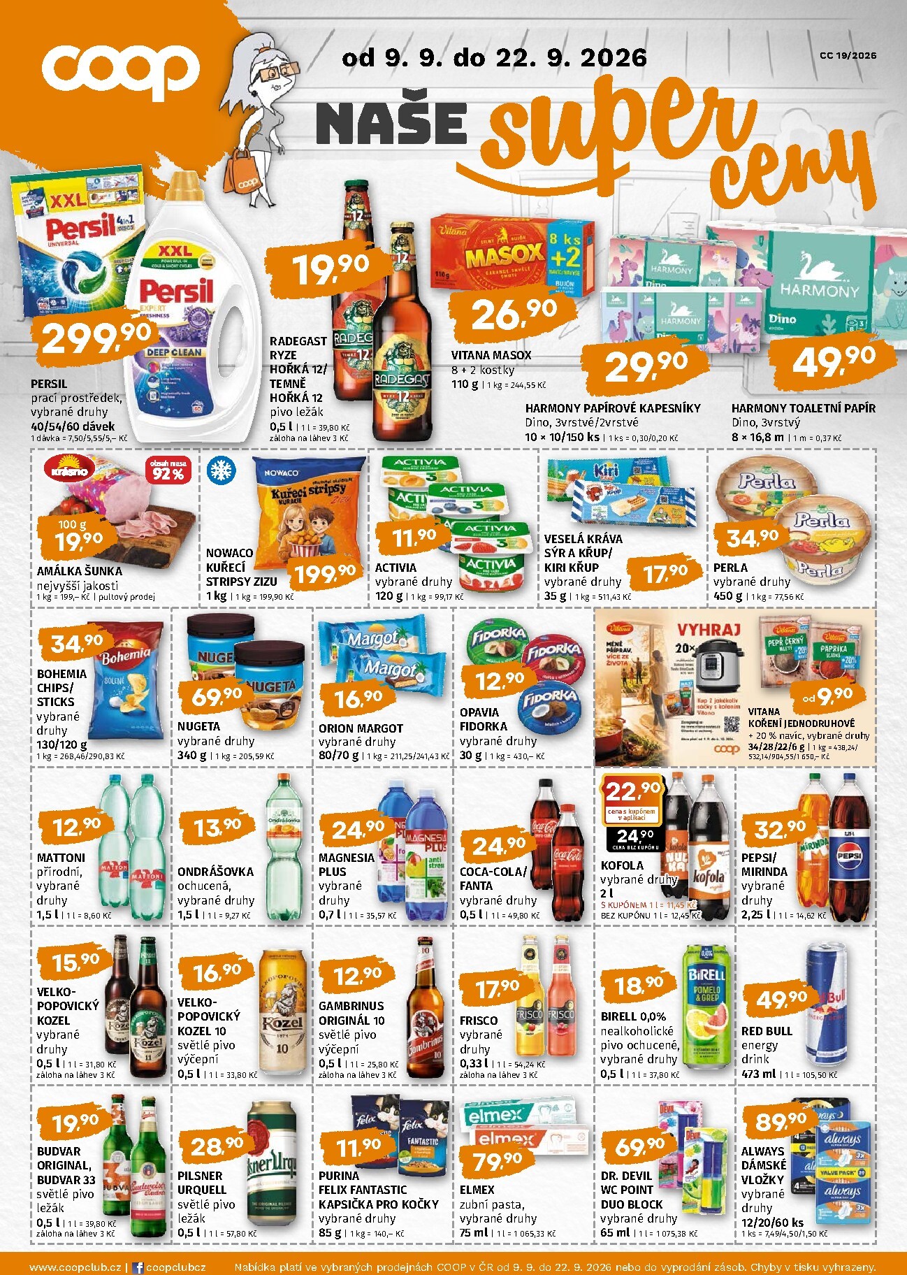Aktuální Coop - Naše super ceny leták platný od středy 09.09.2026 do úterý 22.09.2026