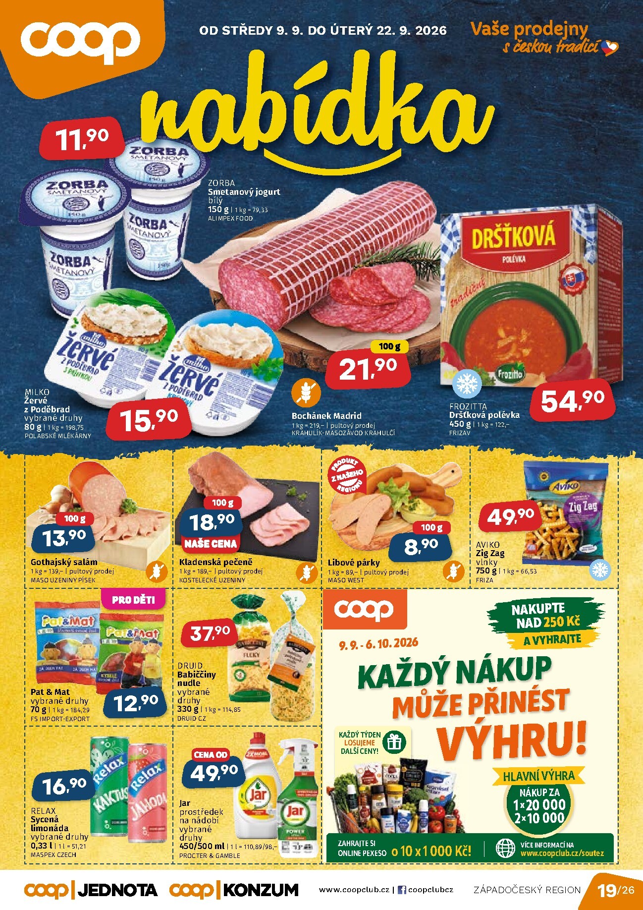 Aktuální Coop - Západní Čechy leták platný od středy 09.09.2026 do úterý 22.09.2026