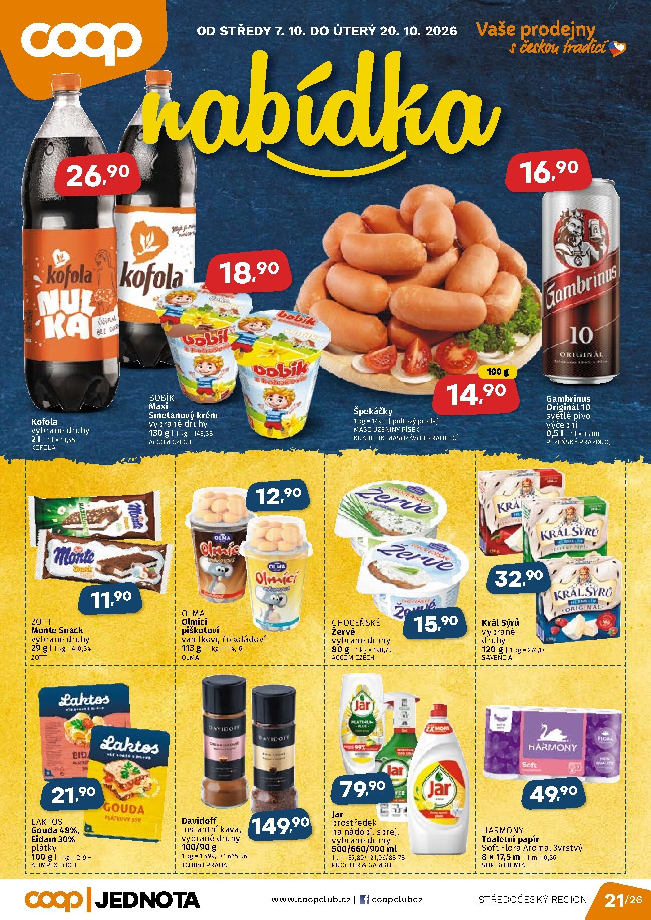 Aktuální Coop - Střední Čechy leták platný od středy 07.10.2026 do úterý 20.10.2026