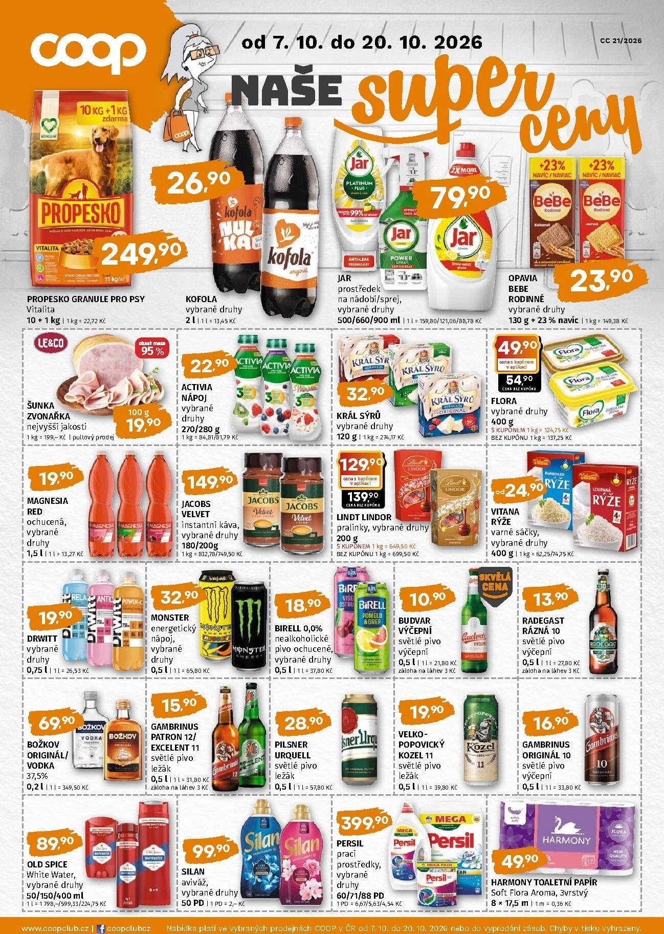 Aktuální Coop - Naše značky leták platný od středy 07.10.2026 do úterý 20.10.2026