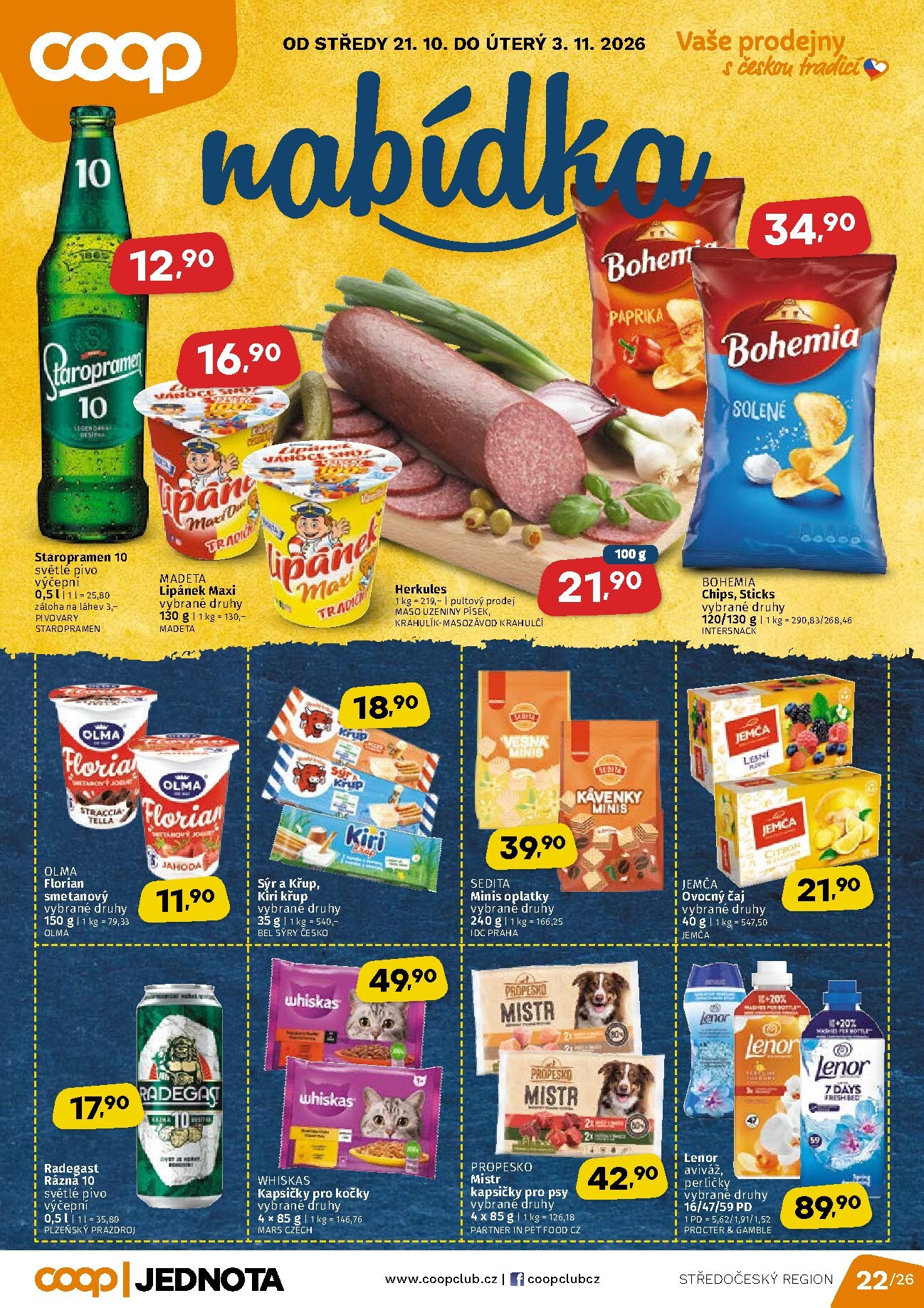 Budoucí Coop - Střední Čechy leták platný od středy 21.10.2026 do úterý 03.11.2026