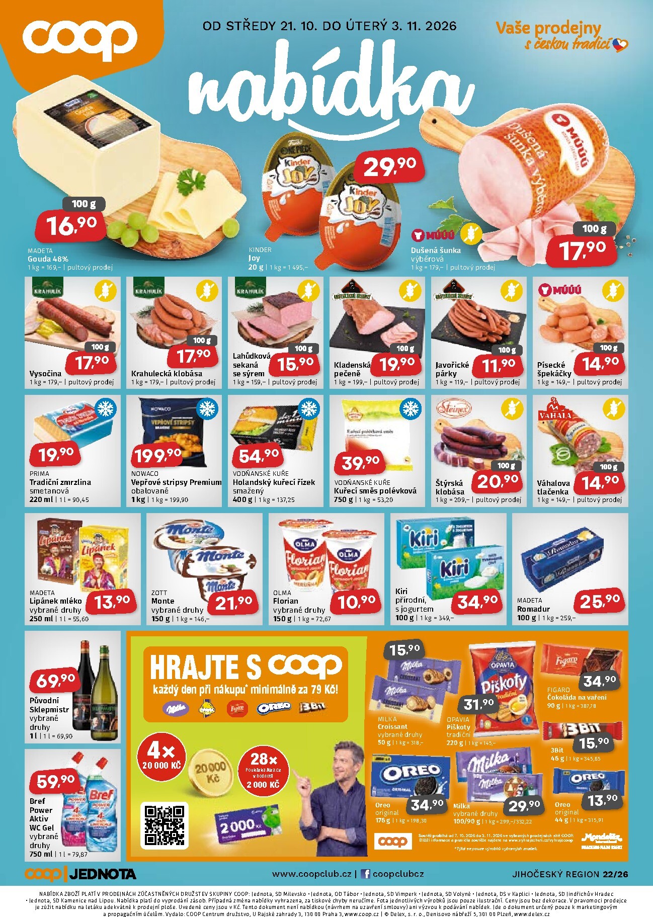 Budoucí Coop - Jižní Čechy leták platný od středy 21.10.2026 do úterý 03.11.2026