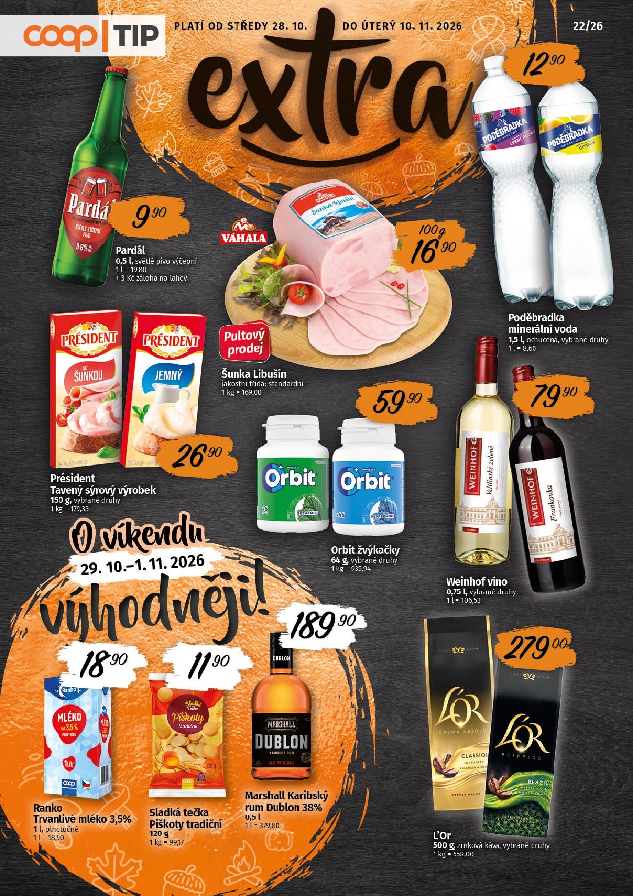 Budoucí Coop - Tip extra leták platný od středy 28.10.2026 do úterý 10.11.2026