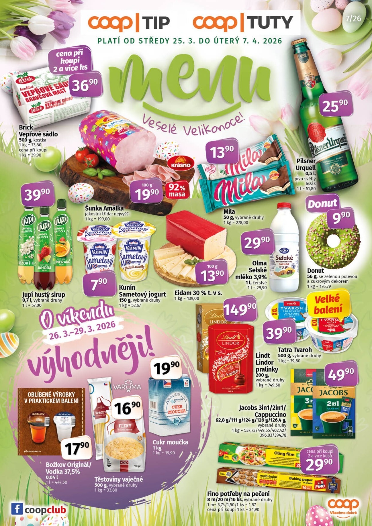 Coop - Tuty-Tip Menu leták platný od středy 25.03.2026 do úterý 07.04.2026