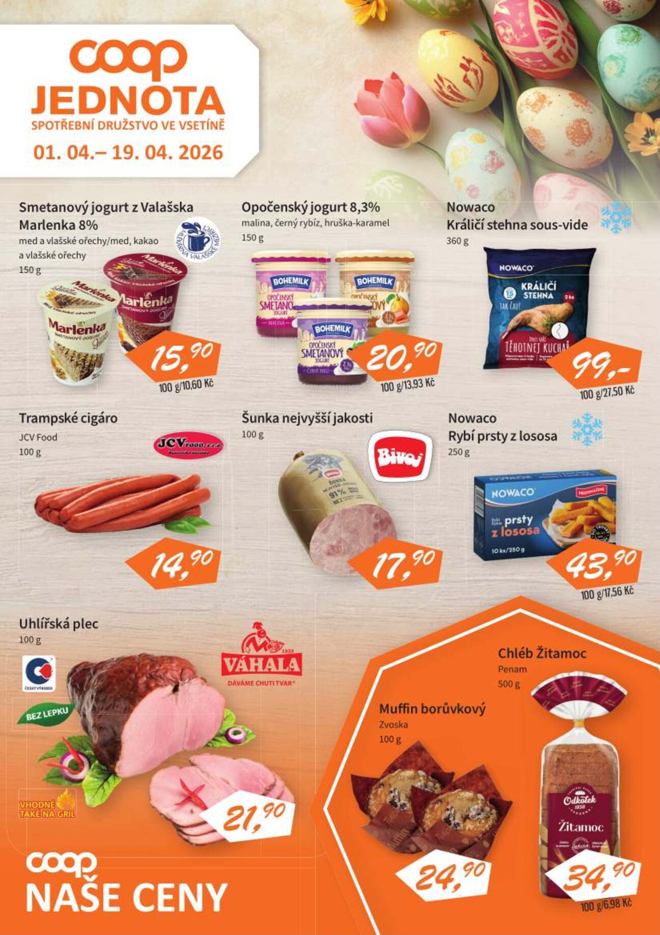 COOP Jednota leták platný od středy 01.04.2026 do neděle 19.04.2026