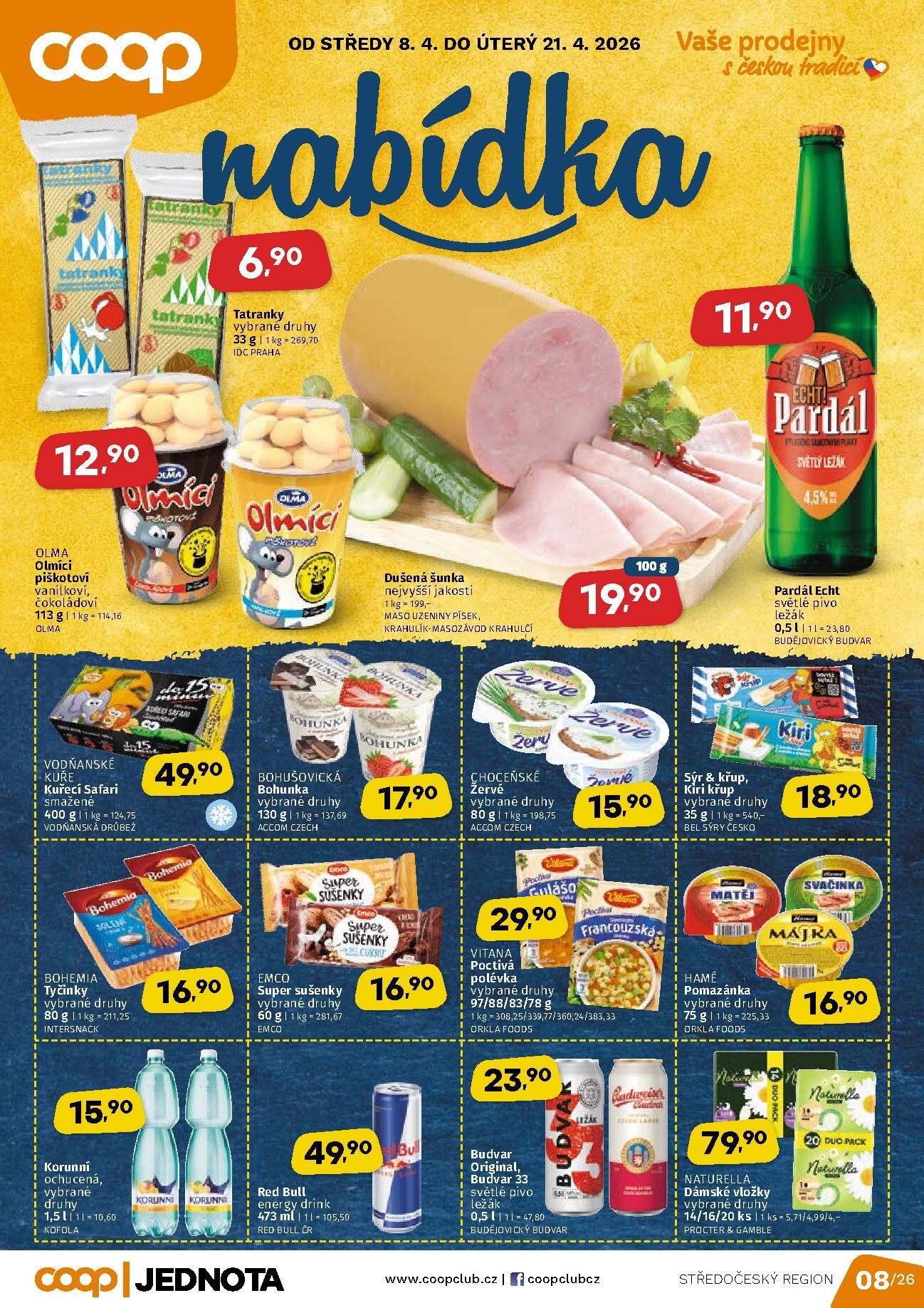 Aktuální Coop - Střední Čechy leták platný od středy 08.04.2026 do úterý 21.04.2026