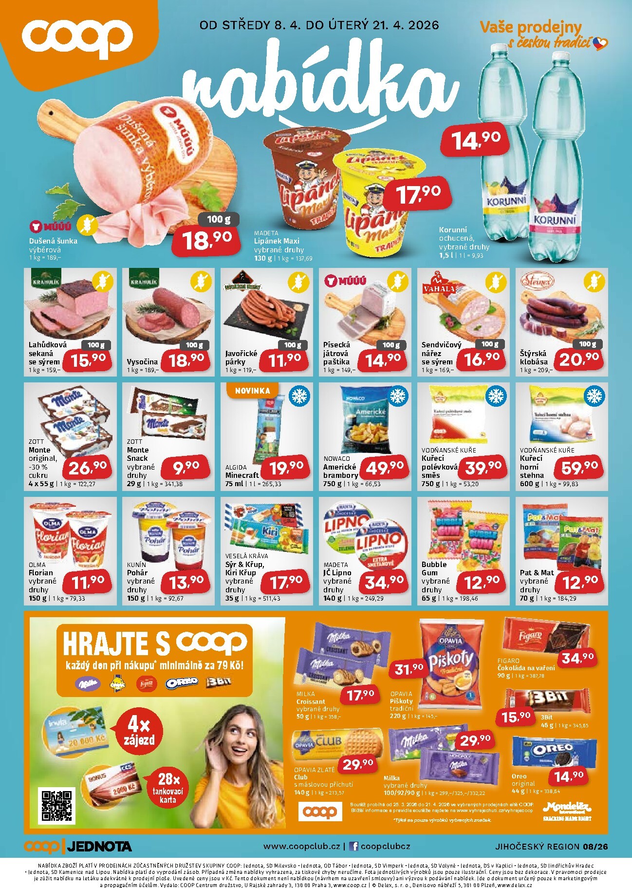 Aktuální Coop - Jižní Čechy leták platný od středy 08.04.2026 do úterý 21.04.2026