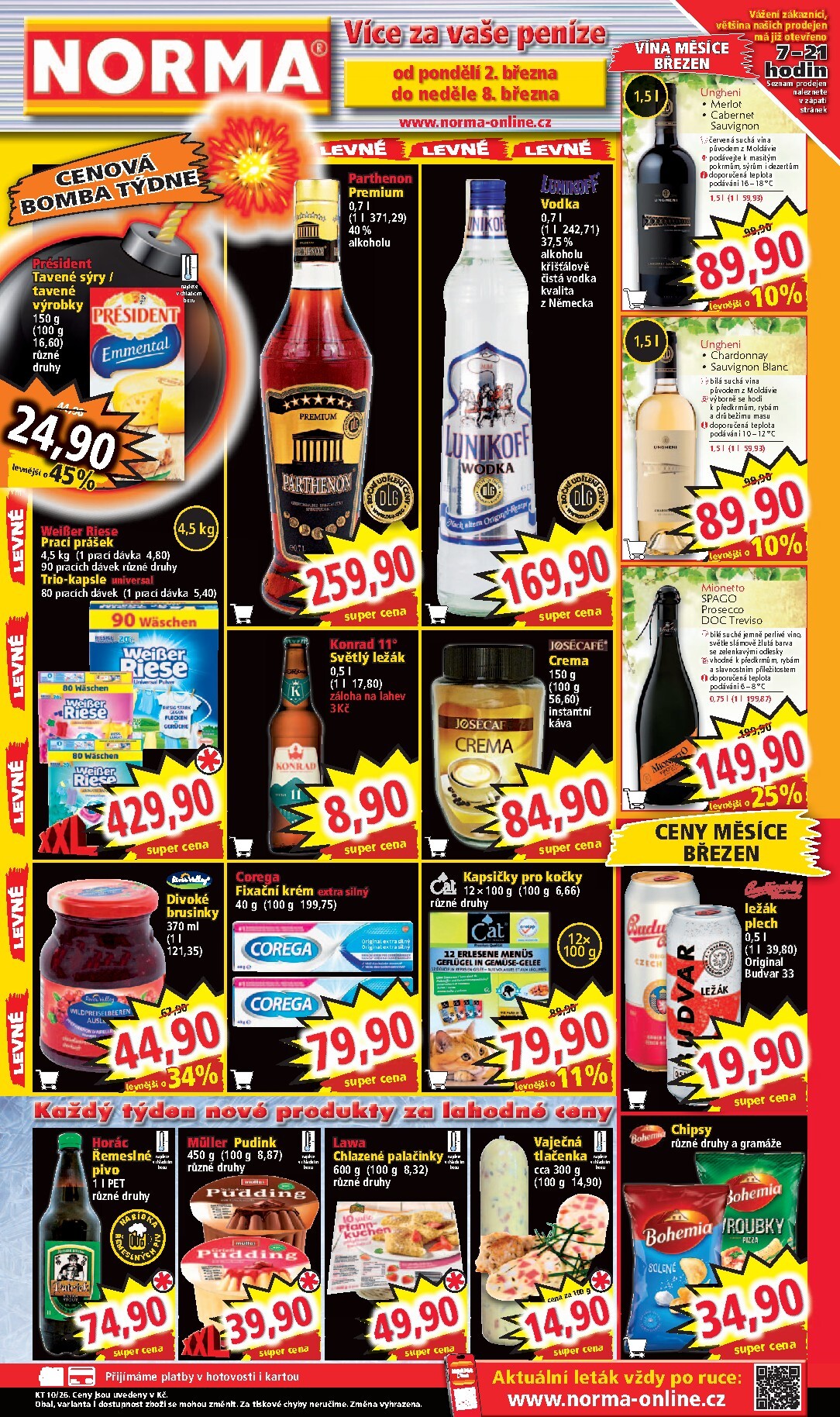 Norma leták platný od pondělí 02.03.2026 do neděle 08.03.2026