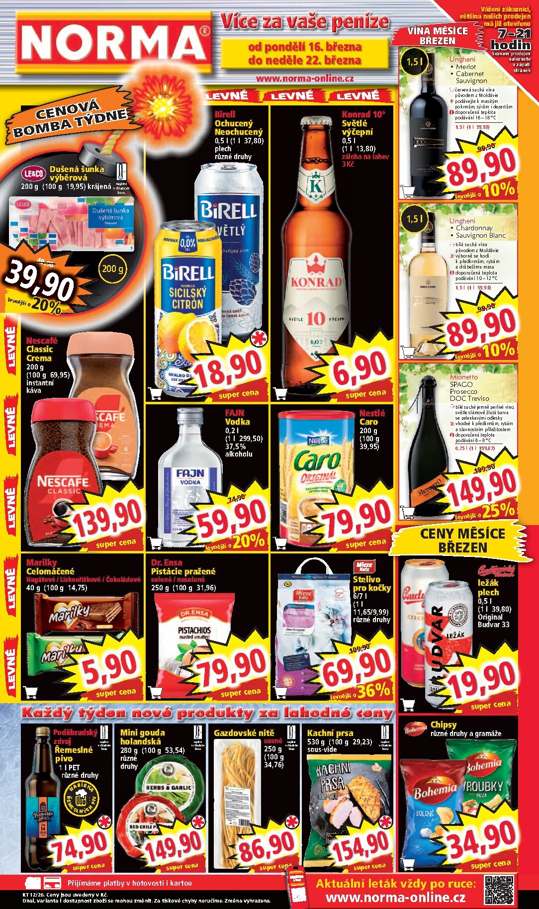 Norma leták platný od pondělí 16.03.2026 do neděle 22.03.2026