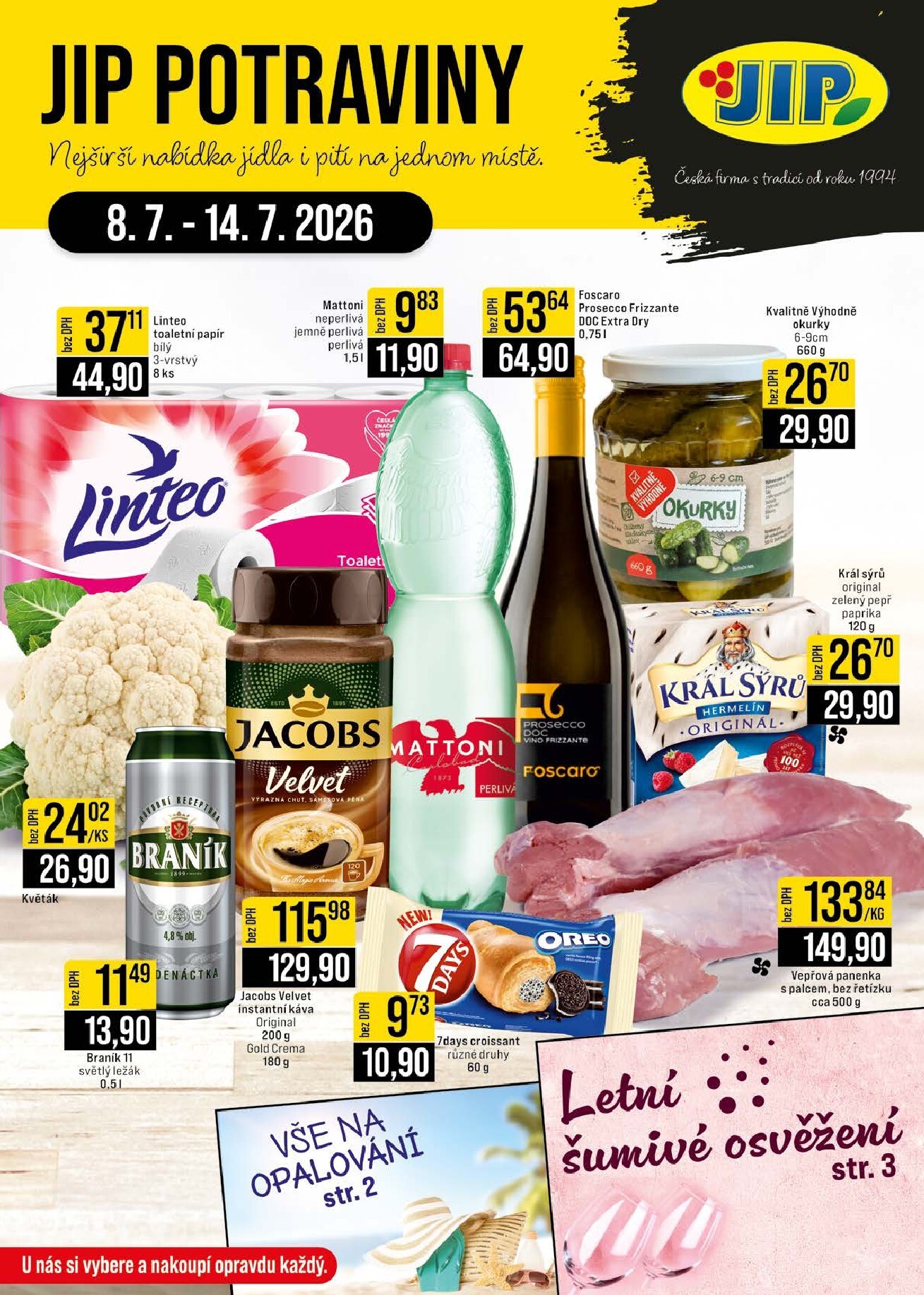 Budoucí JIP - České Budějovice, Most, Svoboda nad Úpou, Náchod, Sušice leták platný od středy 08.07.2026 do úterý 14.07.2026