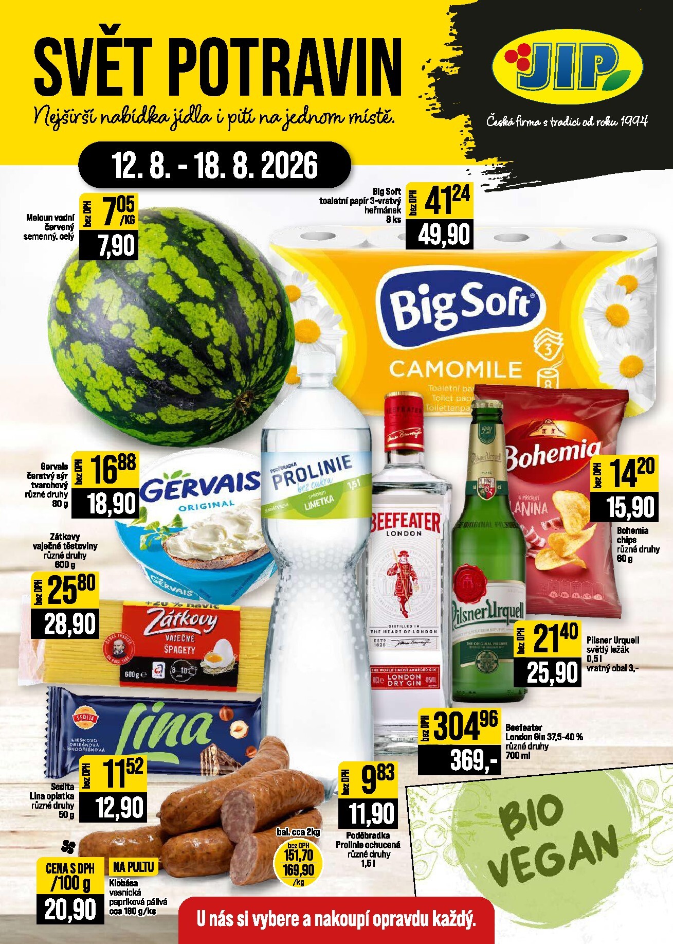 Budoucí JIP - Brno, Ostrava - Hrabová, Praha - Bořanovice, Jilemnice, Karlovy Vary, Olomouc, Pardubice, Zlín, Polička leták platný od středy 12.08.2026 do úterý 18.08.2026